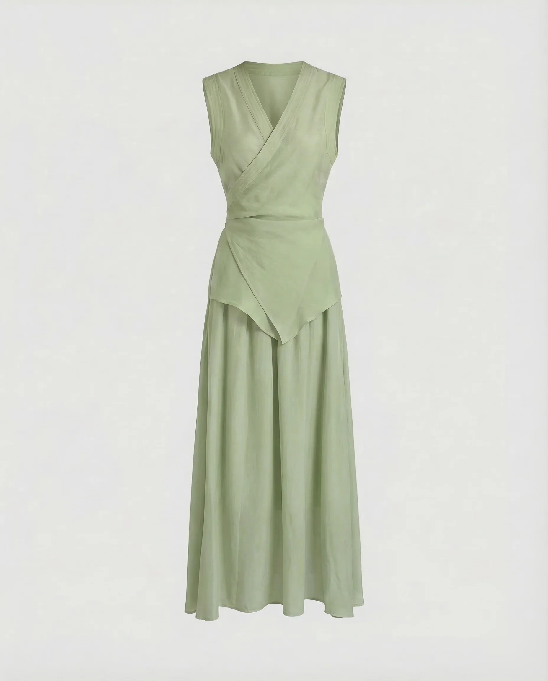 Damen Wickelkleid Maxi Asymmetrisch - Image 17