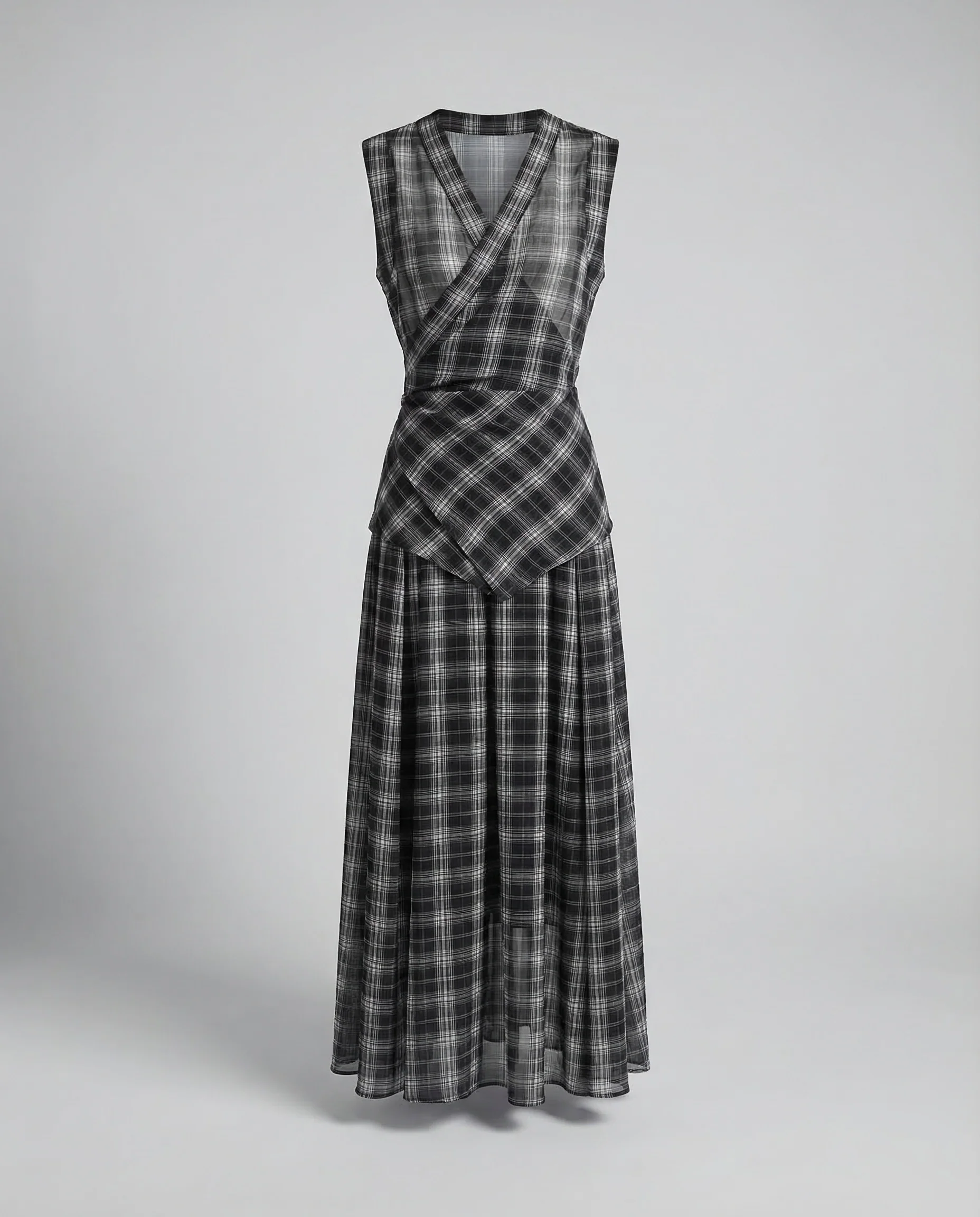 Damen Wickelkleid Maxi Asymmetrisch - Image 19
