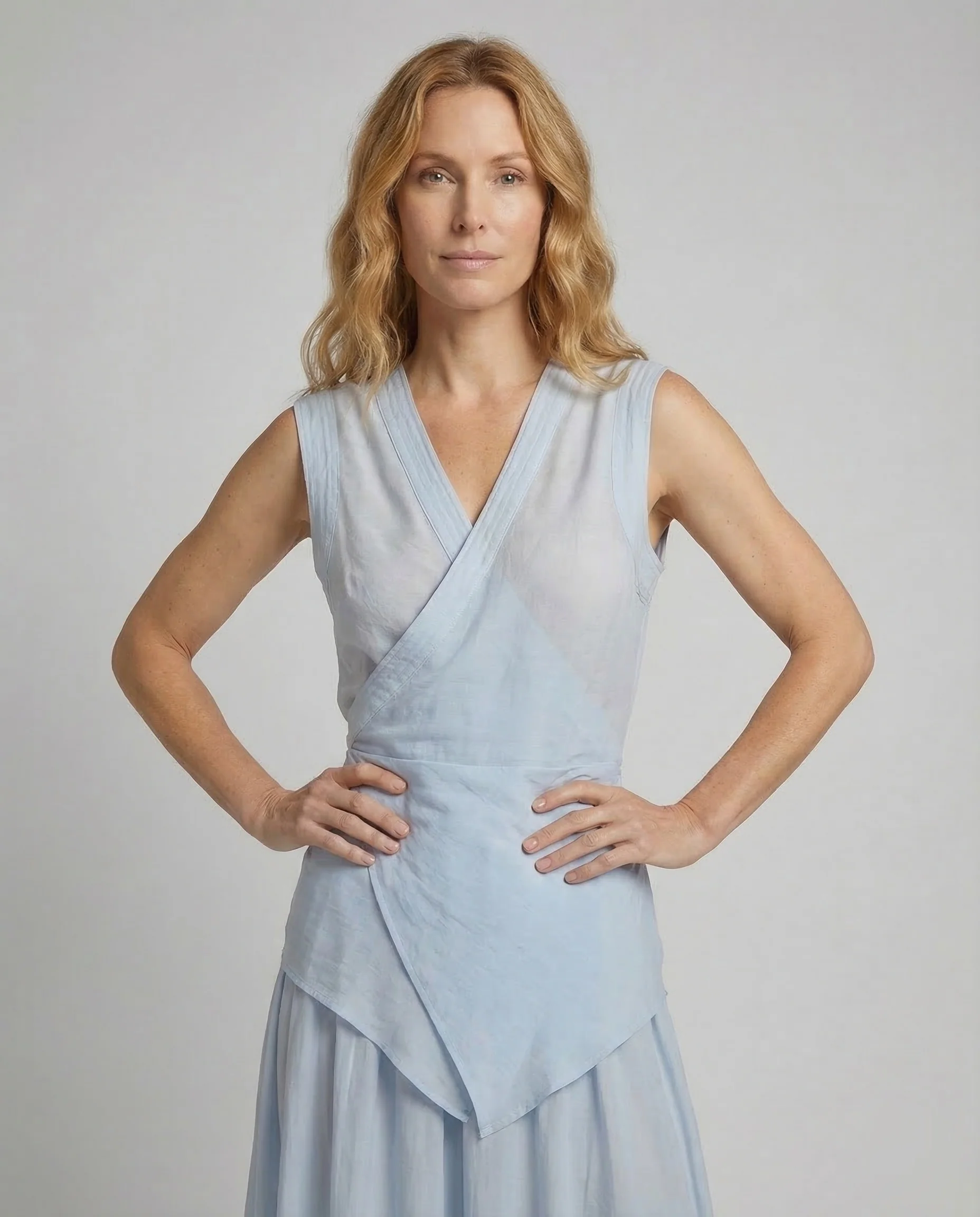 Damen Wickelkleid Maxi Asymmetrisch - Image 2