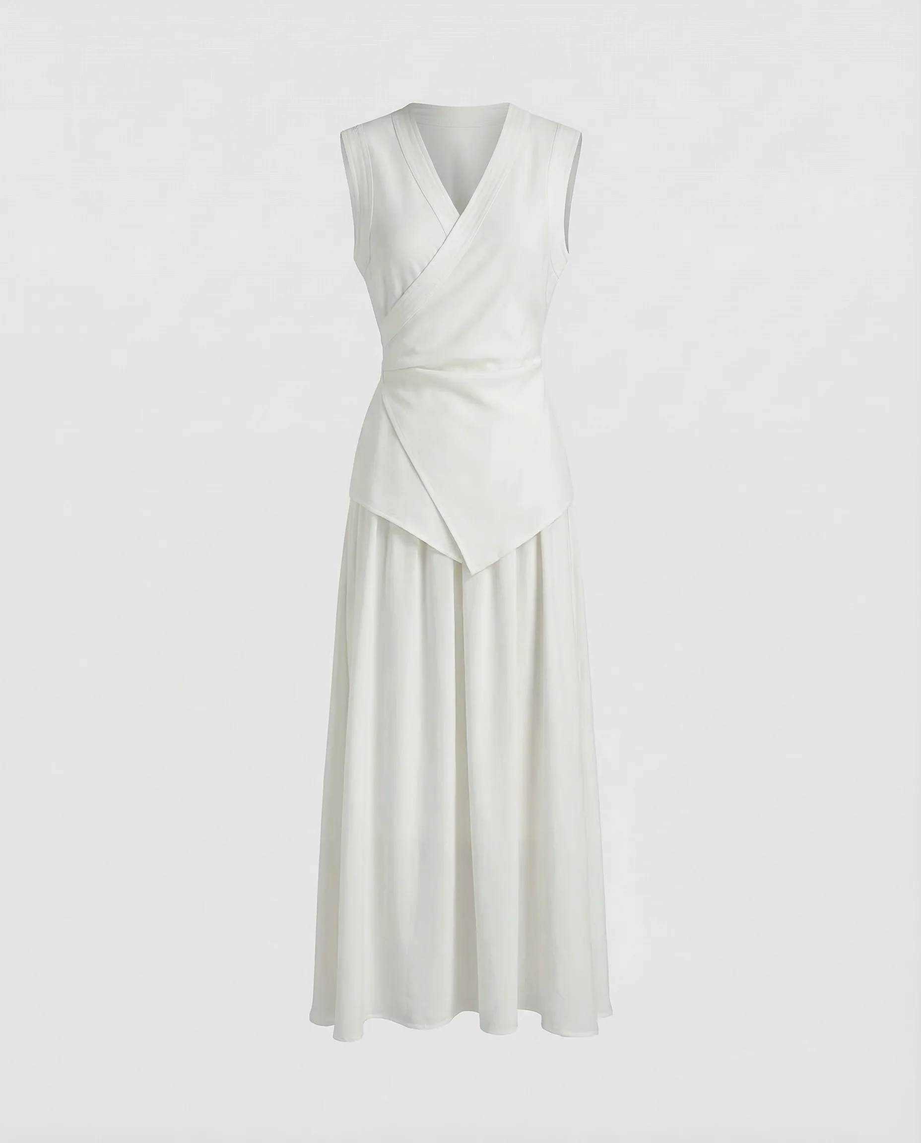 Damen Wickelkleid Maxi Asymmetrisch - Image 20