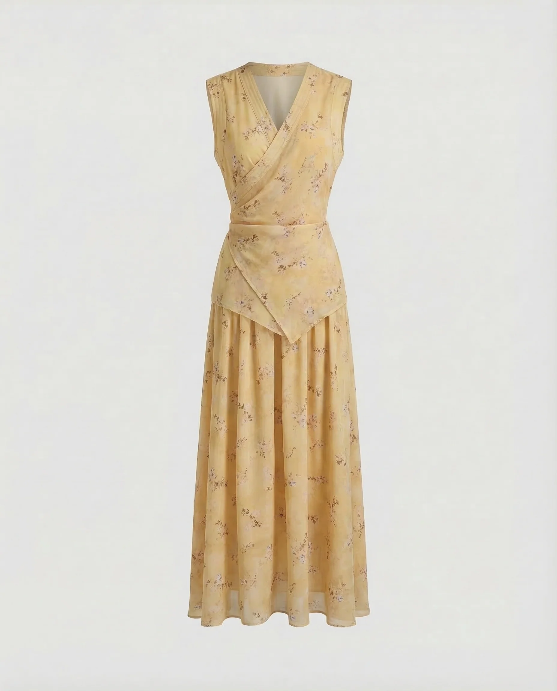 Damen Wickelkleid Maxi Asymmetrisch - Image 22