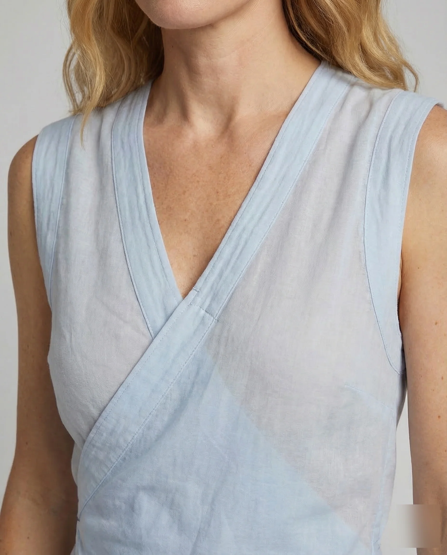 Damen Wickelkleid Maxi Asymmetrisch - Image 3