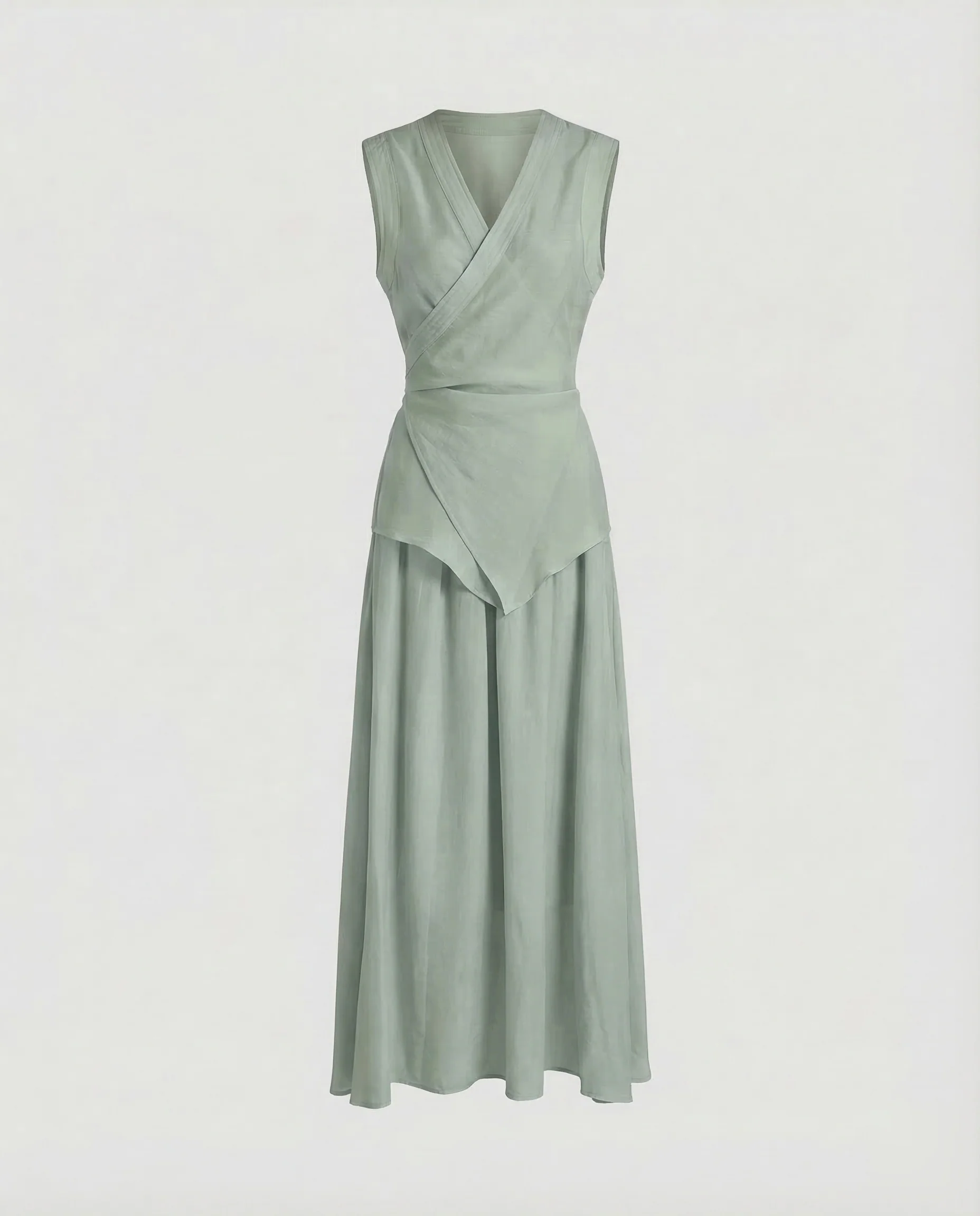 Damen Wickelkleid Maxi Asymmetrisch - Image 6