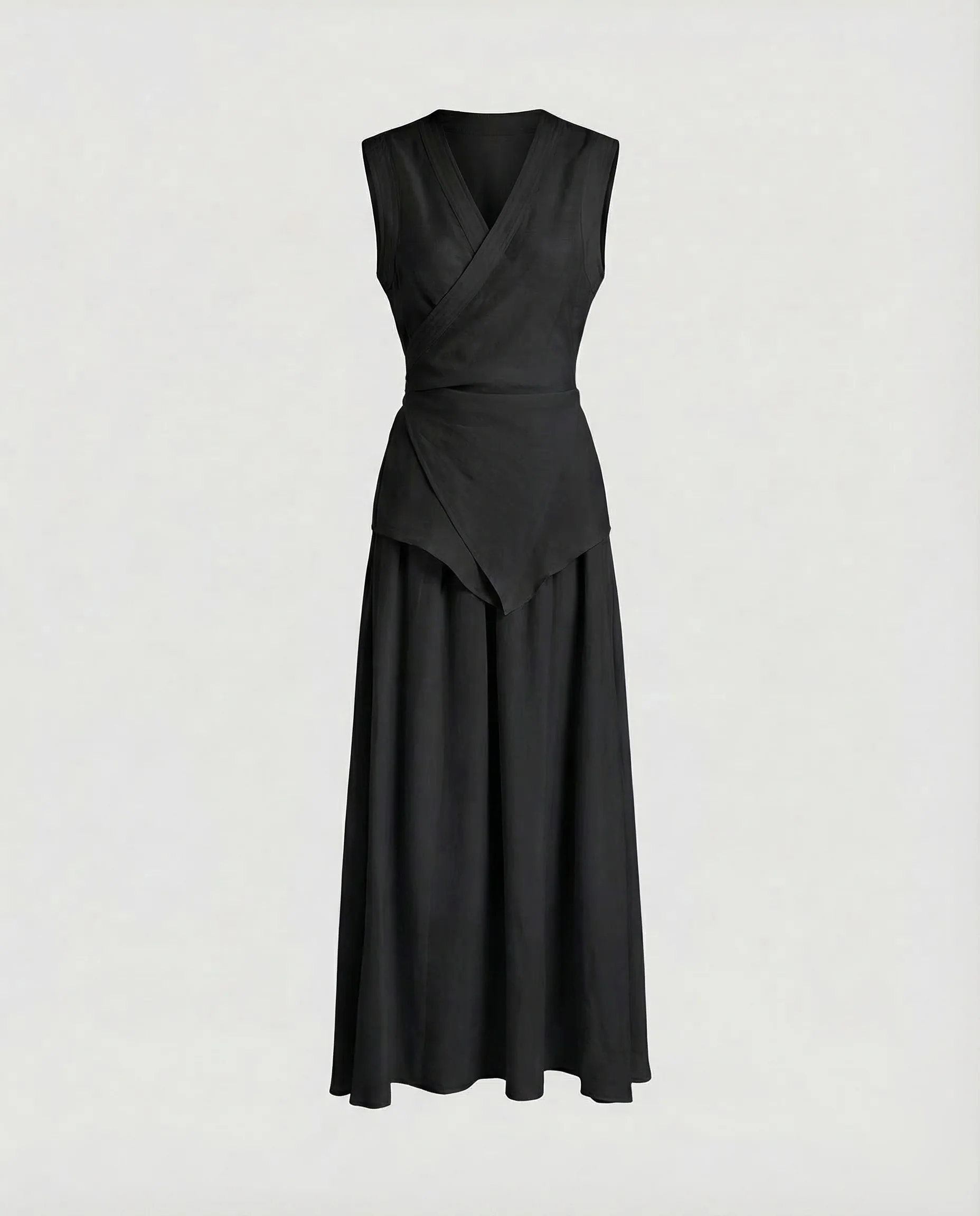Damen Wickelkleid Maxi Asymmetrisch - Image 7