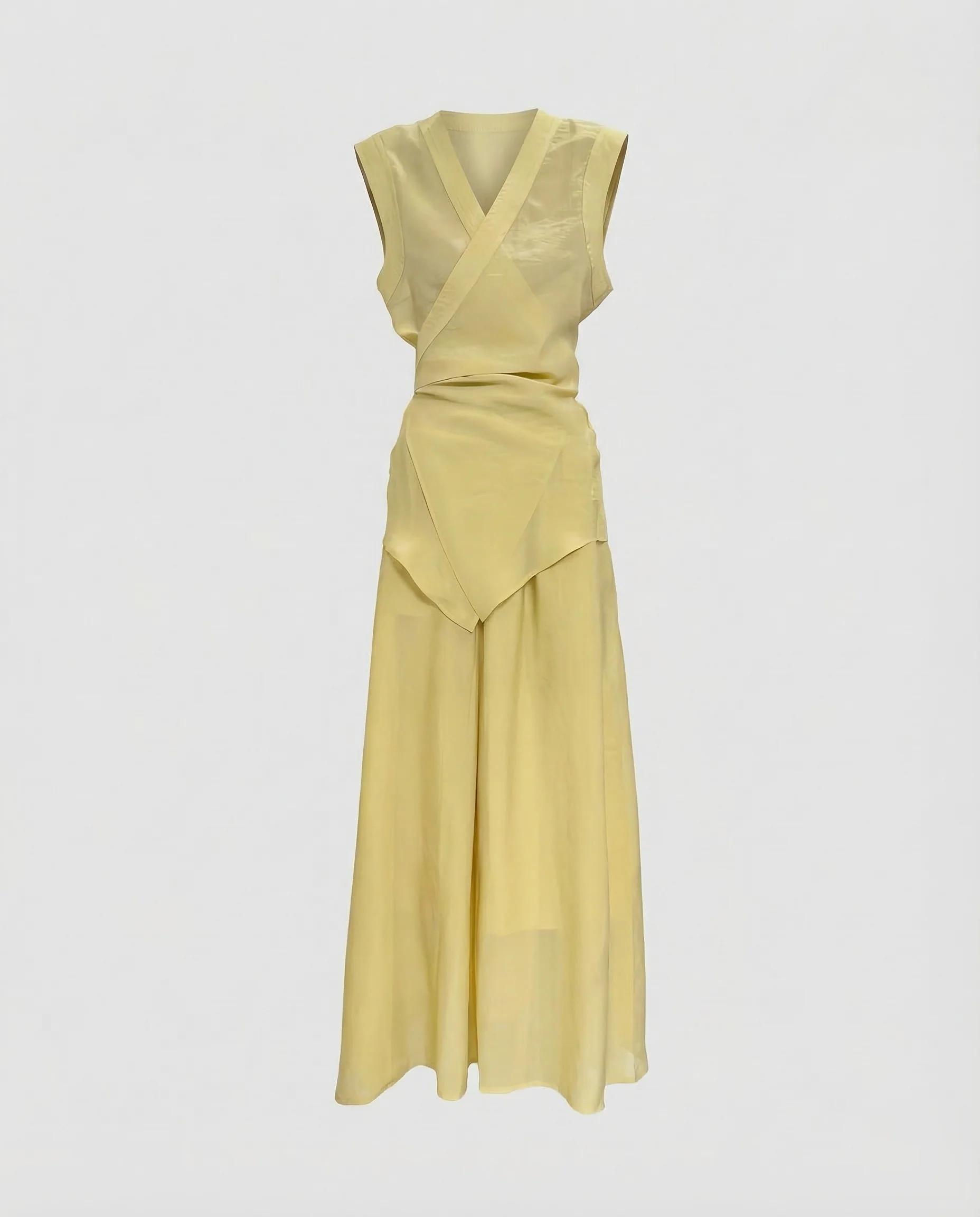 Damen Wickelkleid Maxi Asymmetrisch - Image 8