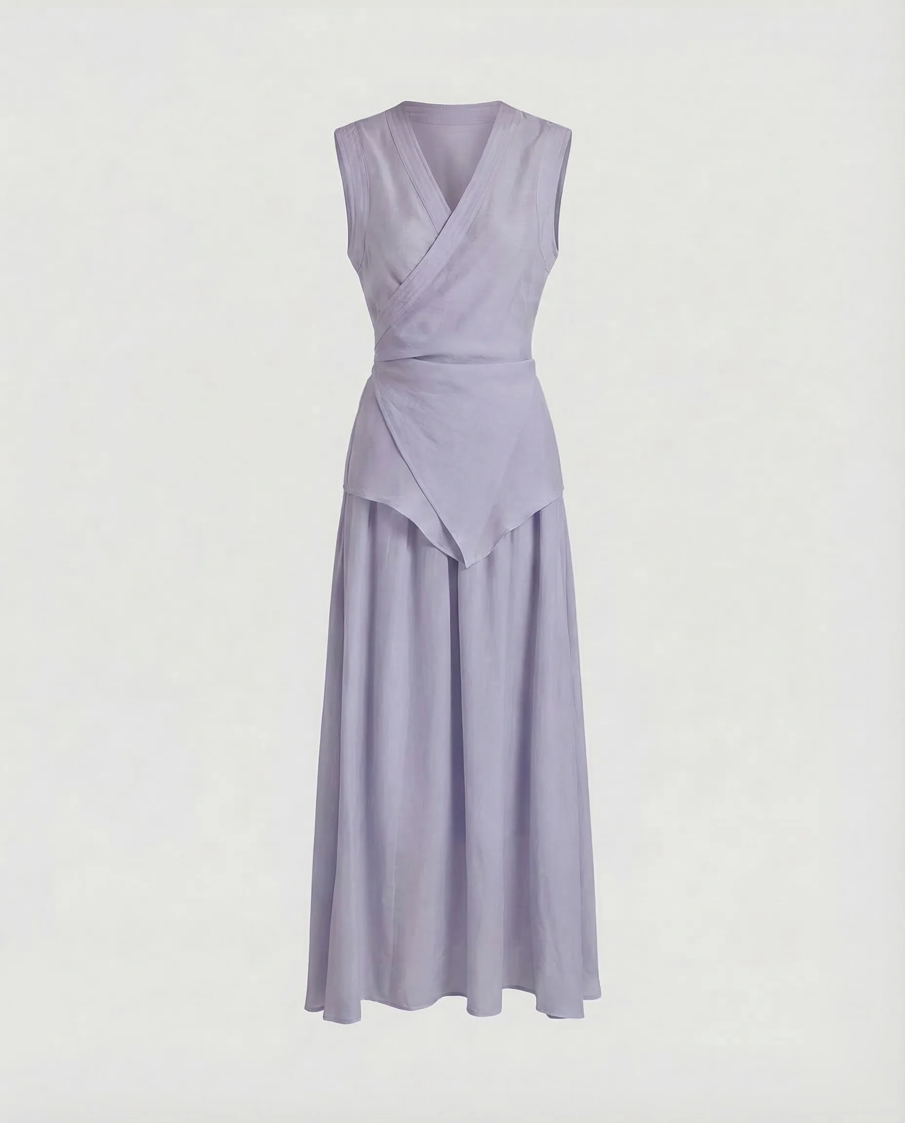 Damen Wickelkleid Maxi Asymmetrisch - Image 9