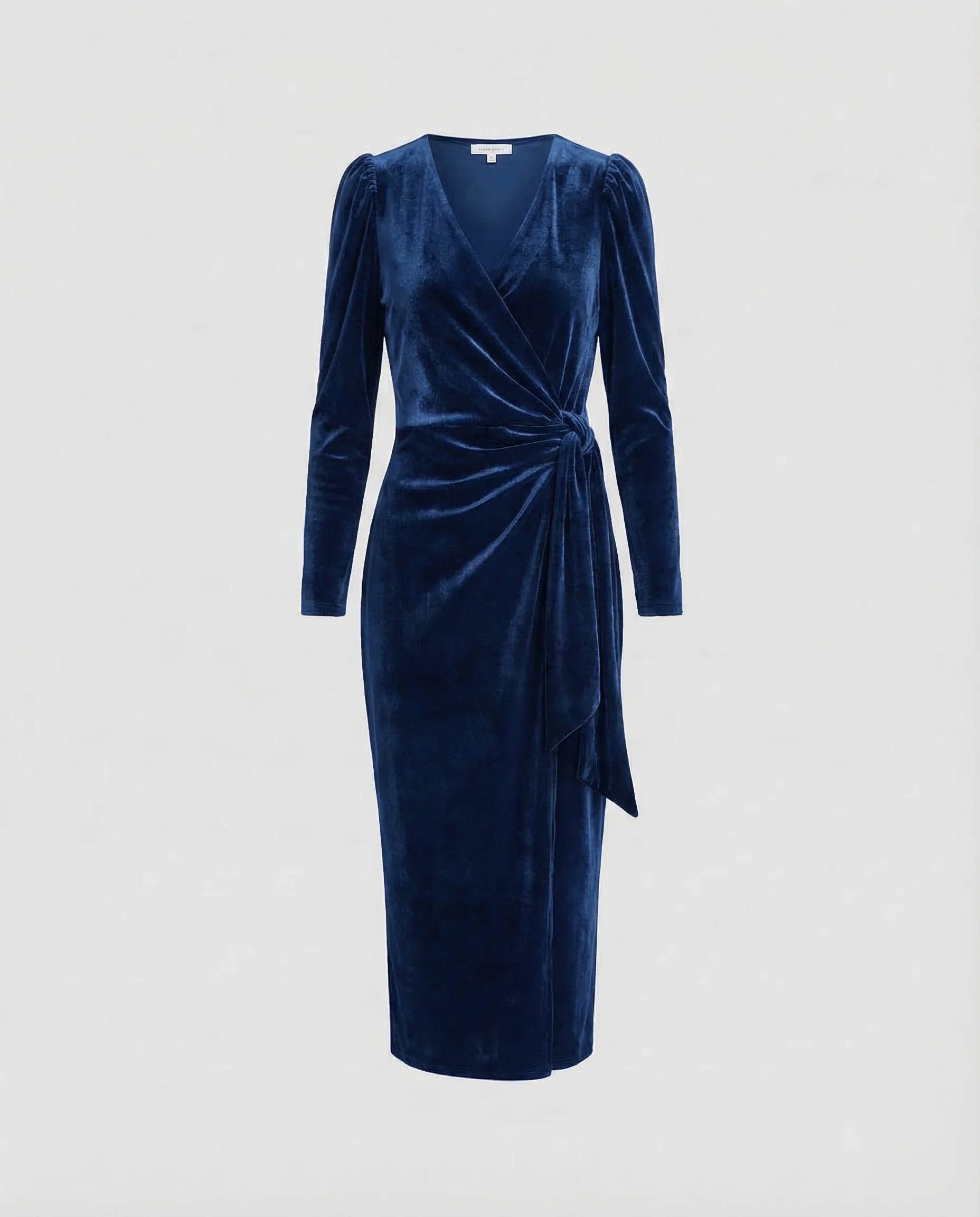 Damen Samt Wickelkleid Midi - Image 10