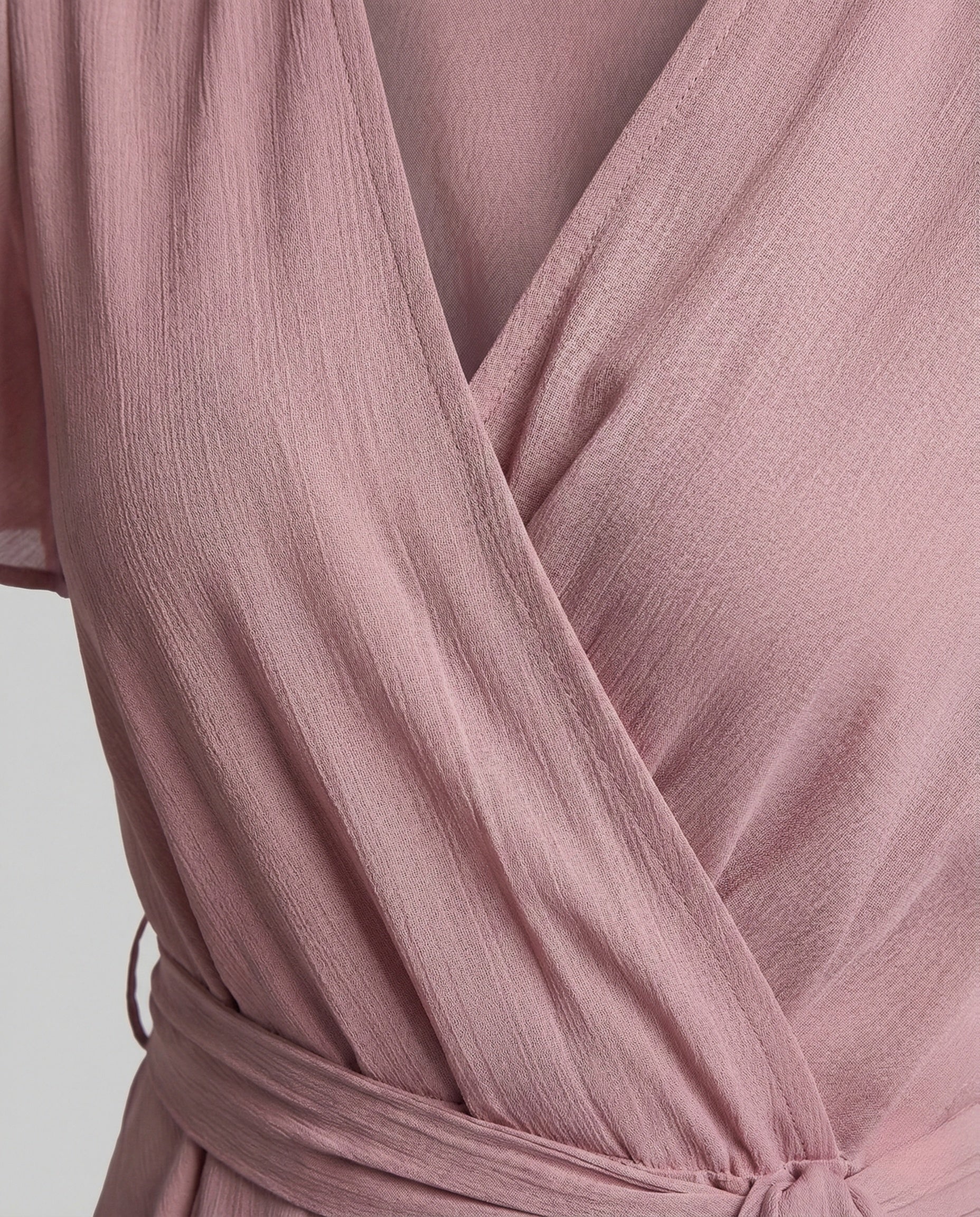 Damen Chiffon Wickelkleid mit Stufenrock - Image 4
