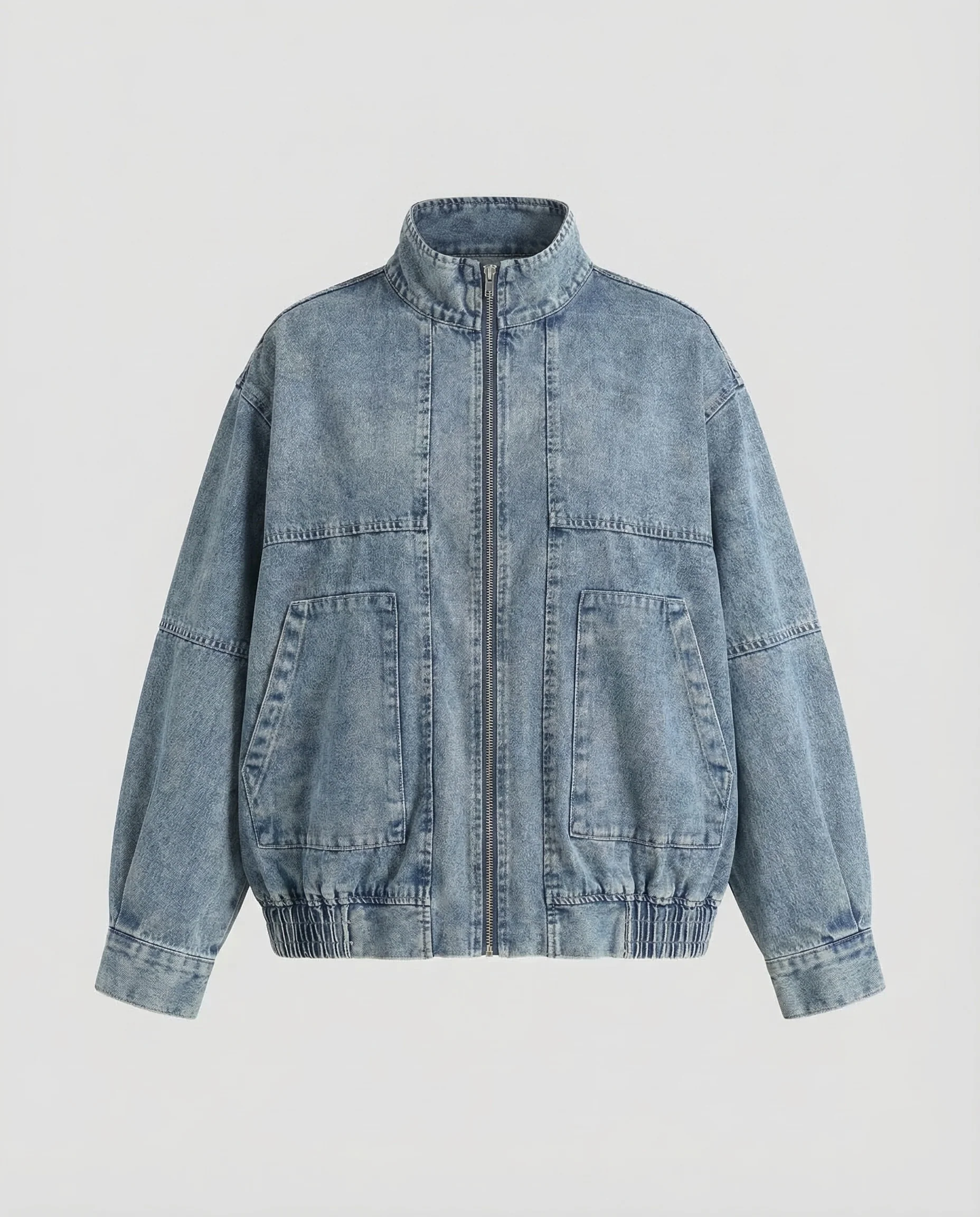 Damen Workwear-Denim-Blouson Reißverschluss - Image 5