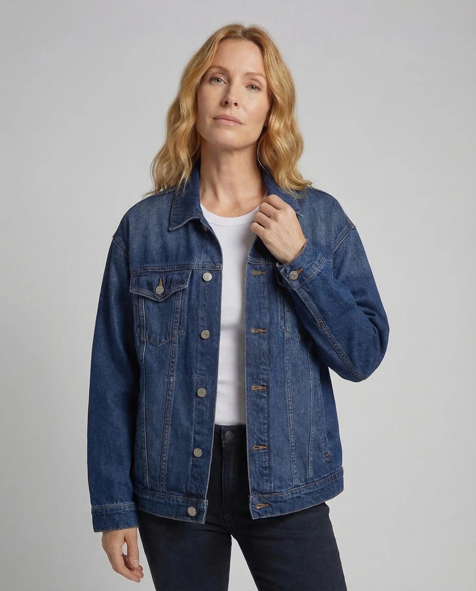 Damen Oversize Workwear-Jeansjacke - Image 2