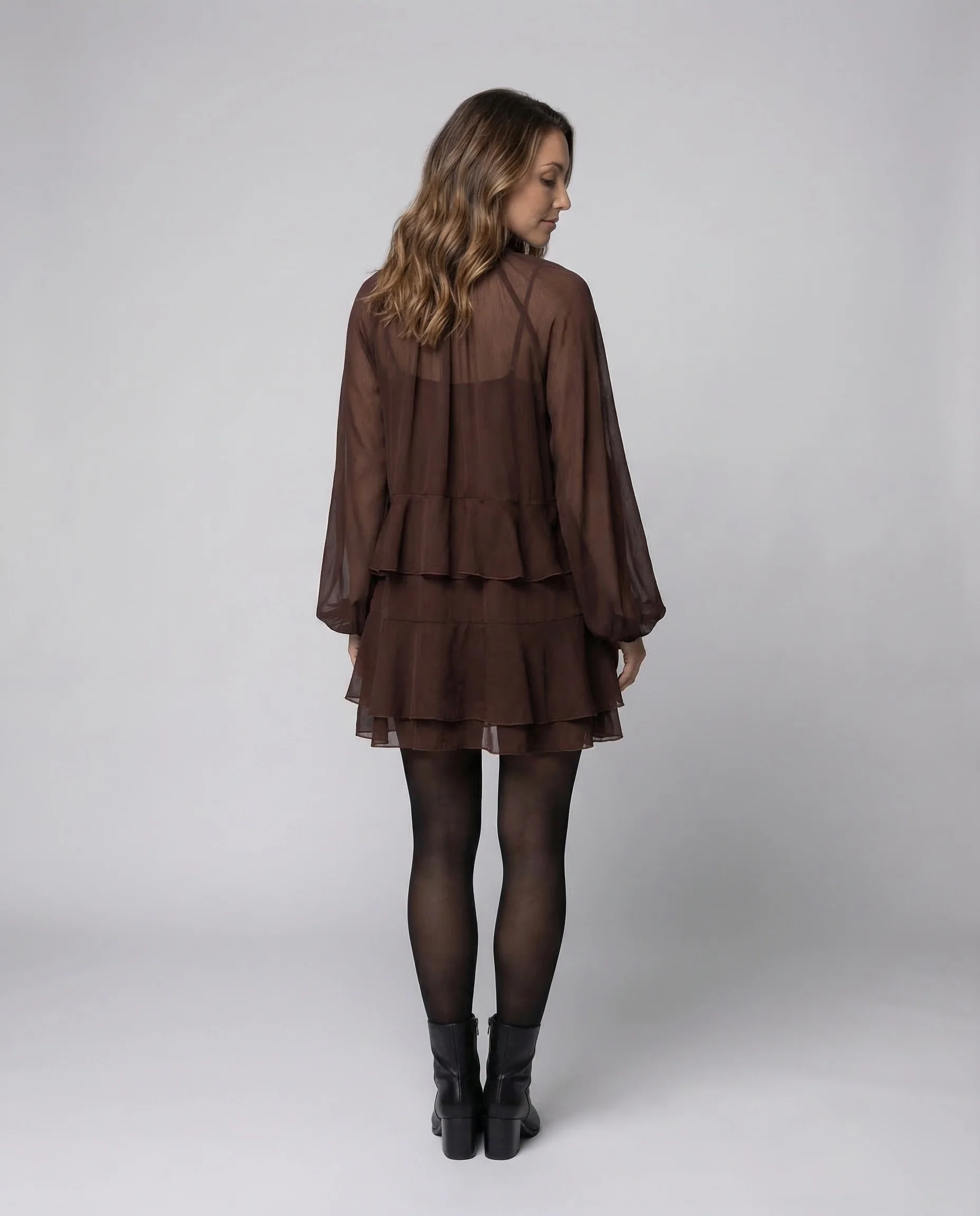 Freizeitkleid Damen Chiffon Tunika - Image 4