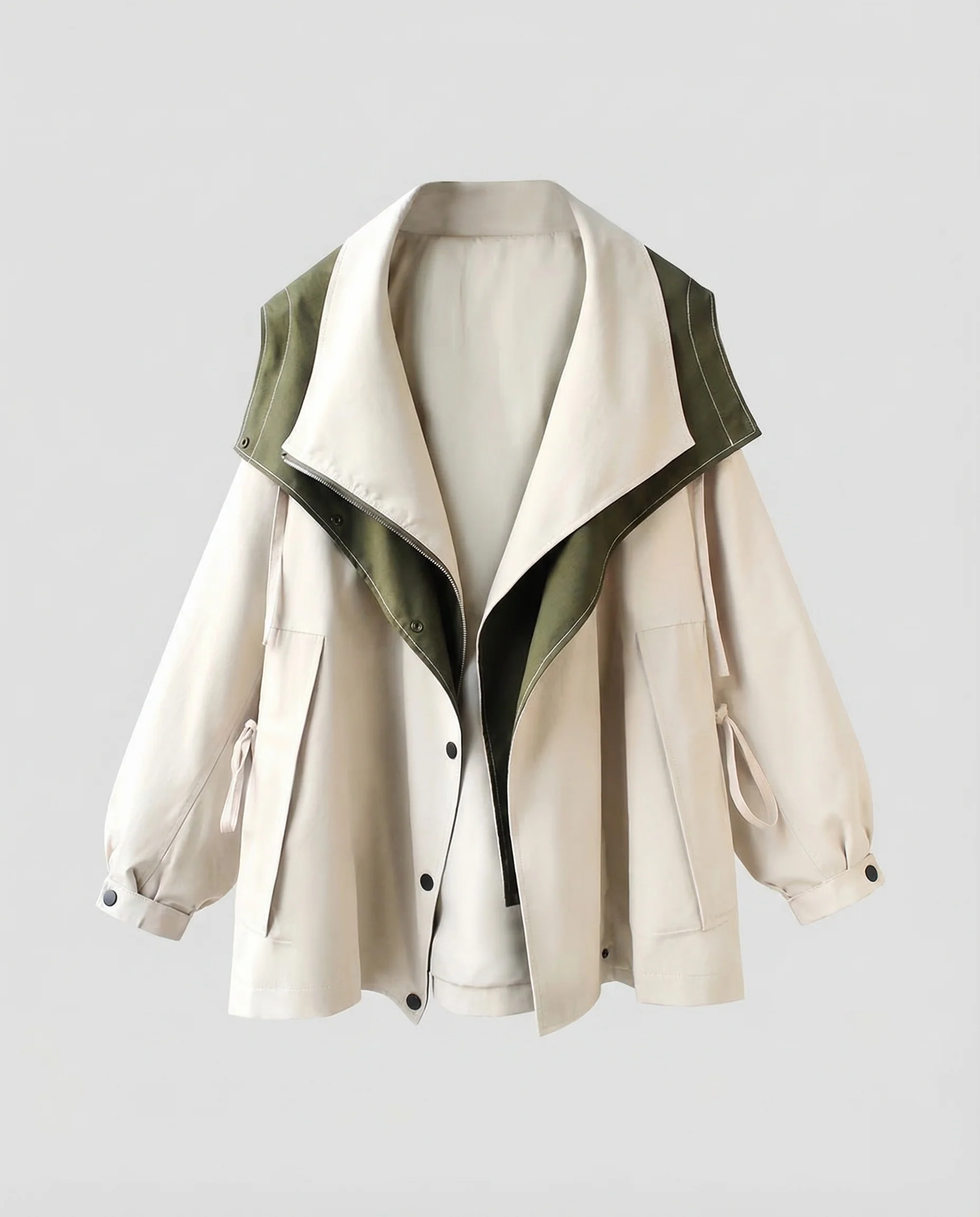 Damen Zweilagige Utilityjacke Wendekragen - Image 5