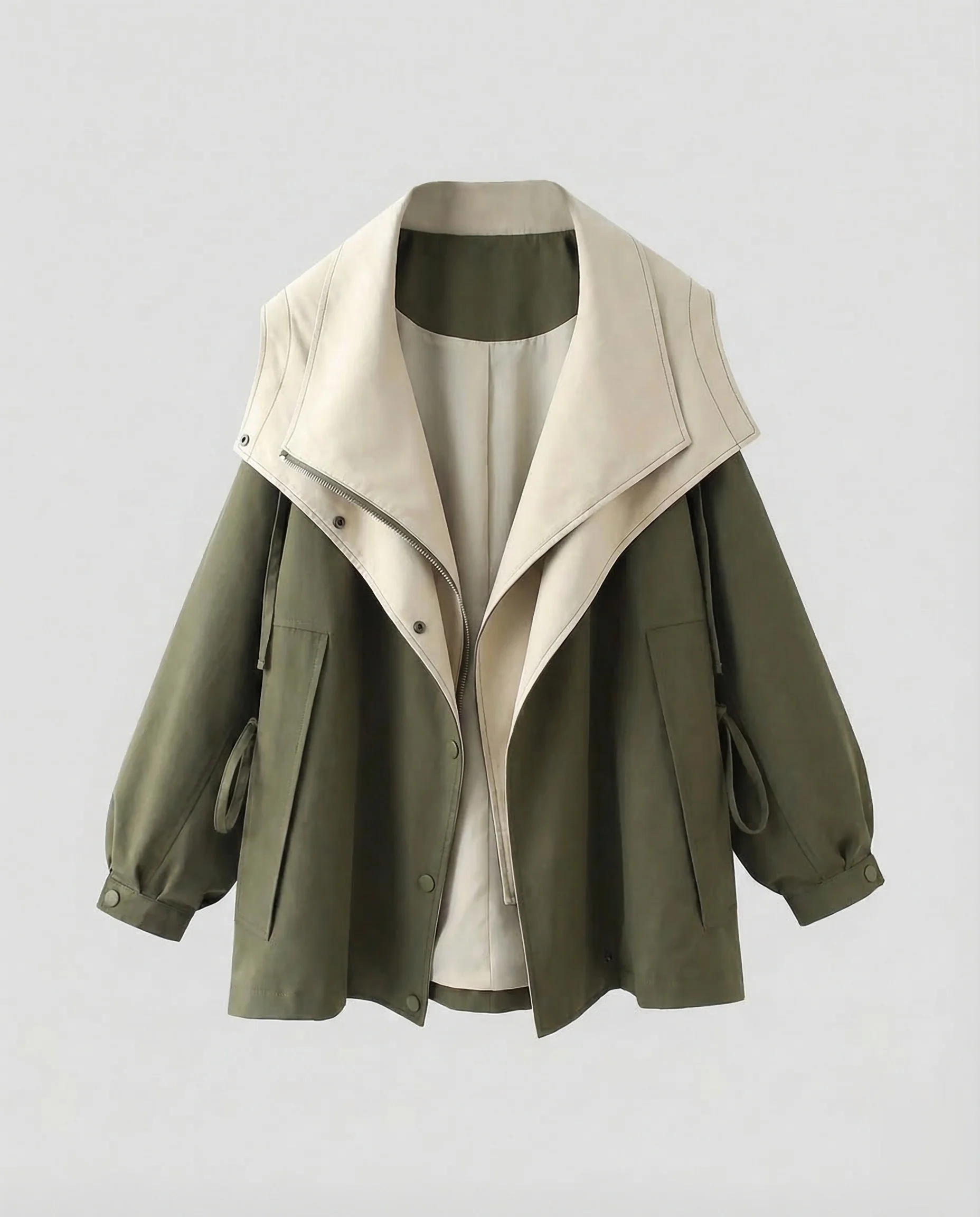 Damen Zweilagige Utilityjacke Wendekragen - Image 6