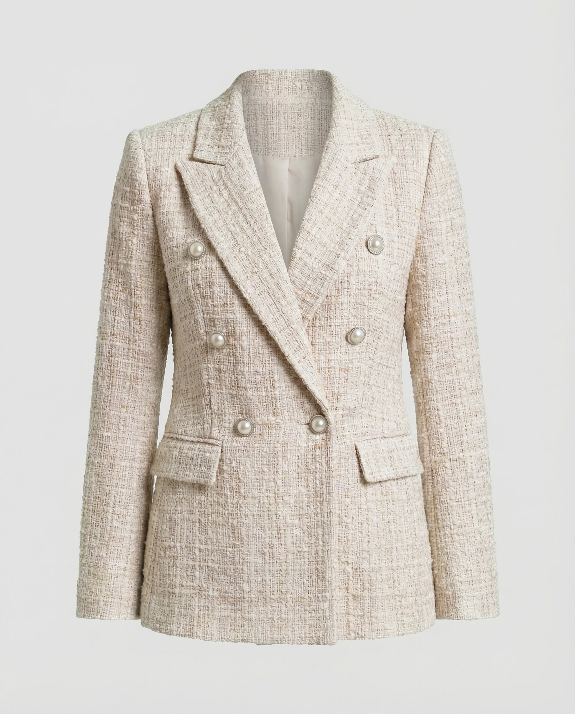 Damen Blazer Tweed Perlen - Image 10