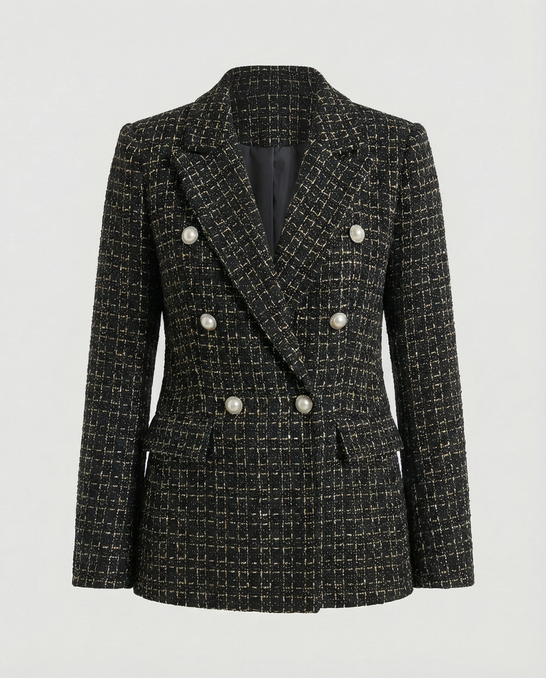 Damen Blazer Tweed Perlen - Image 7