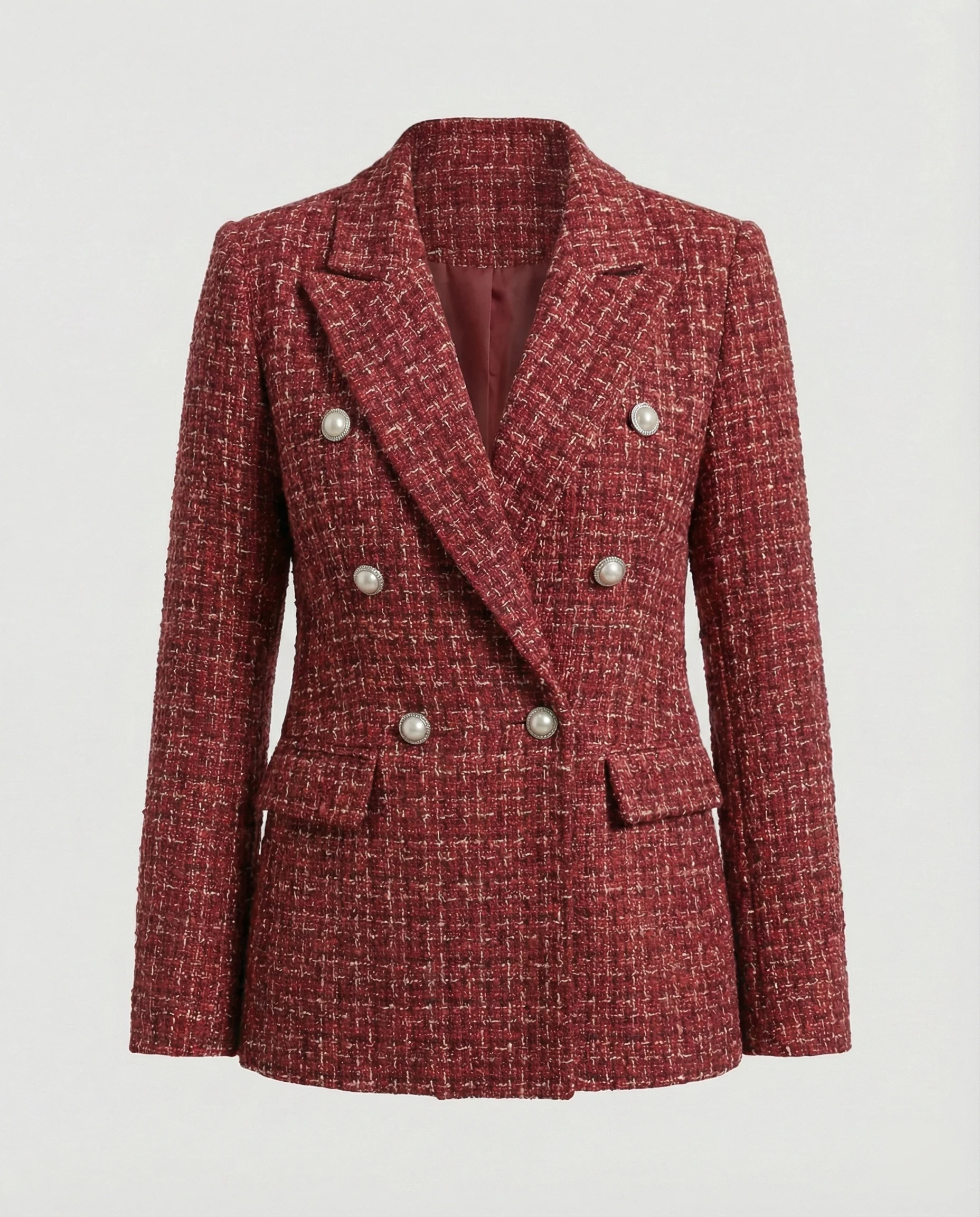 Damen Blazer Tweed Perlen - Image 8