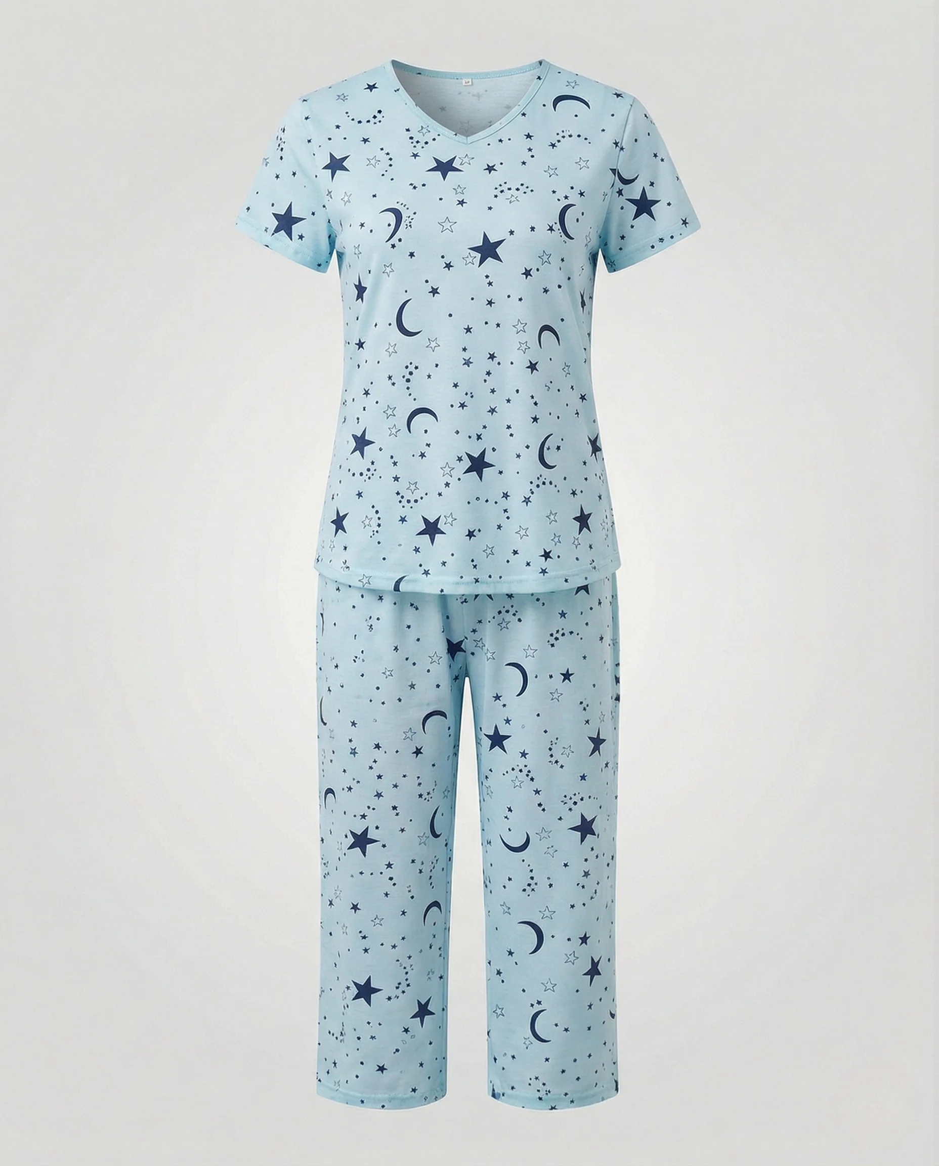 Damen Jersey-Loungewear-Set mit Capri-Hose - Image 5