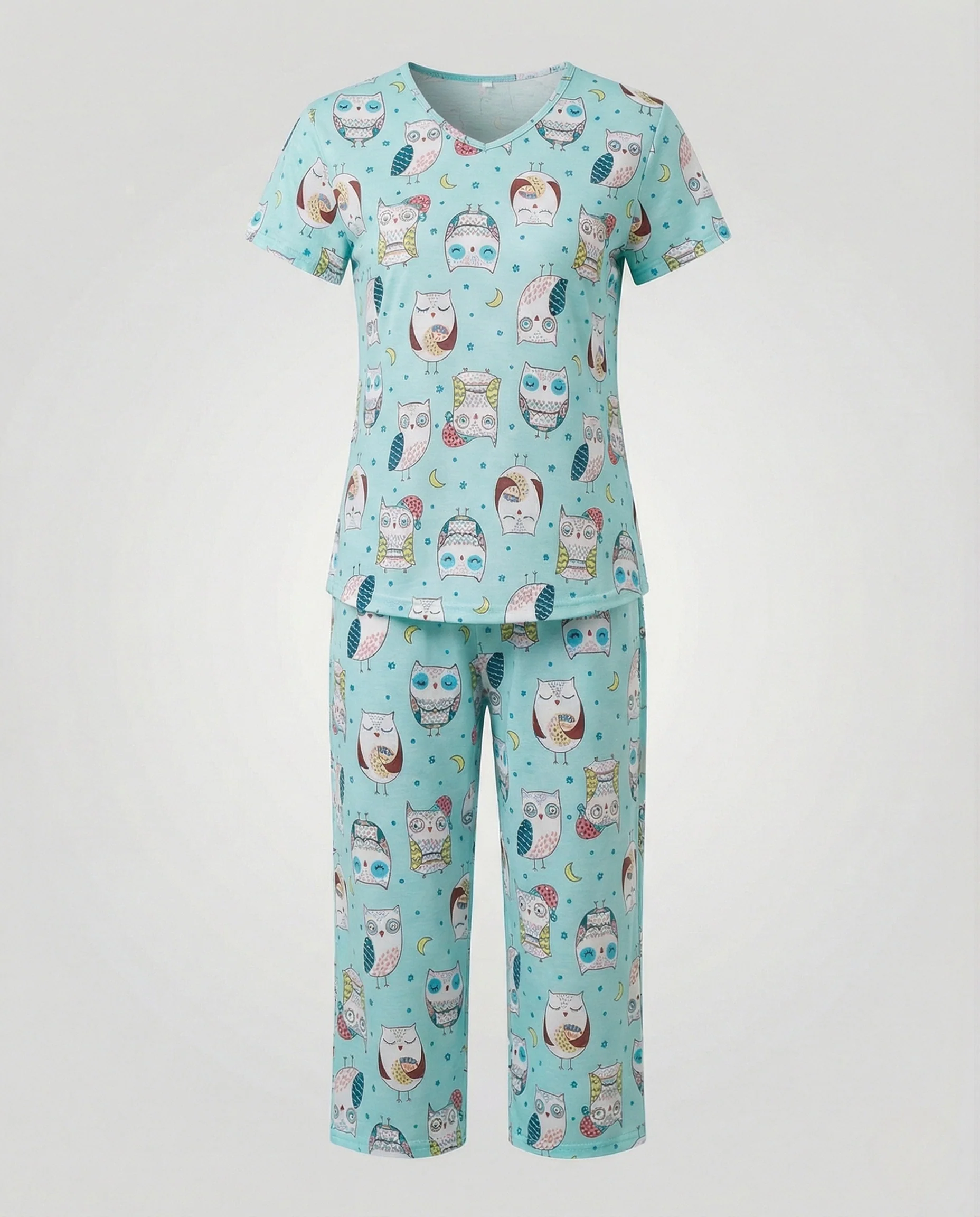 Damen Jersey-Loungewear-Set mit Capri-Hose - Image 8
