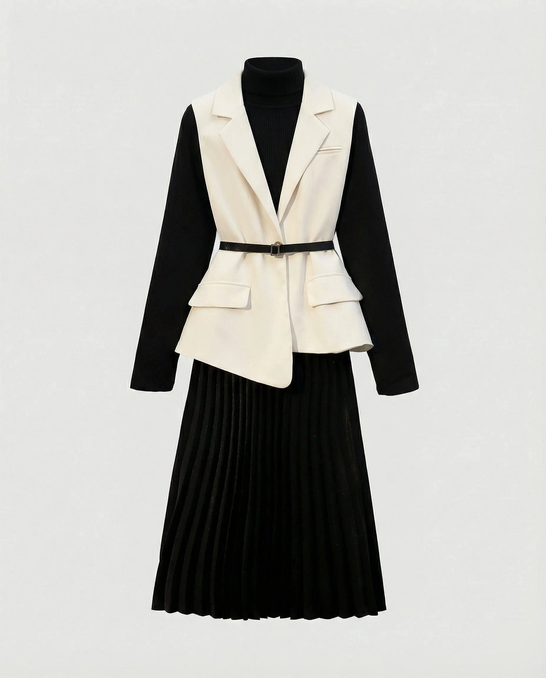 Zweiteiliges Kleid aus ärmellosem Etuikleid und Boucléjacke Heidi Mode - Image 6