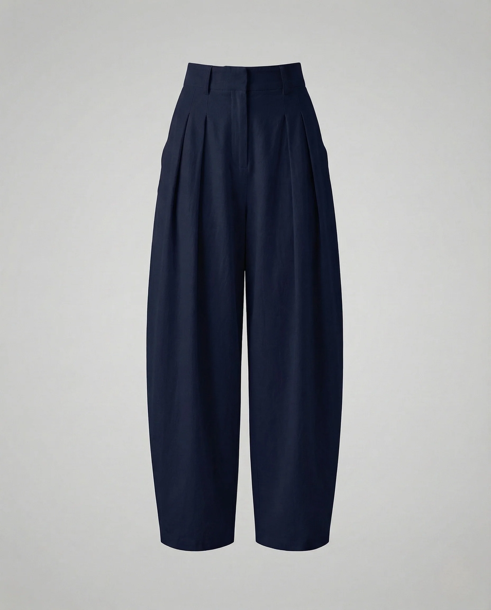 Damen Leinen Set Pullover Bundfaltenhose - Image 7