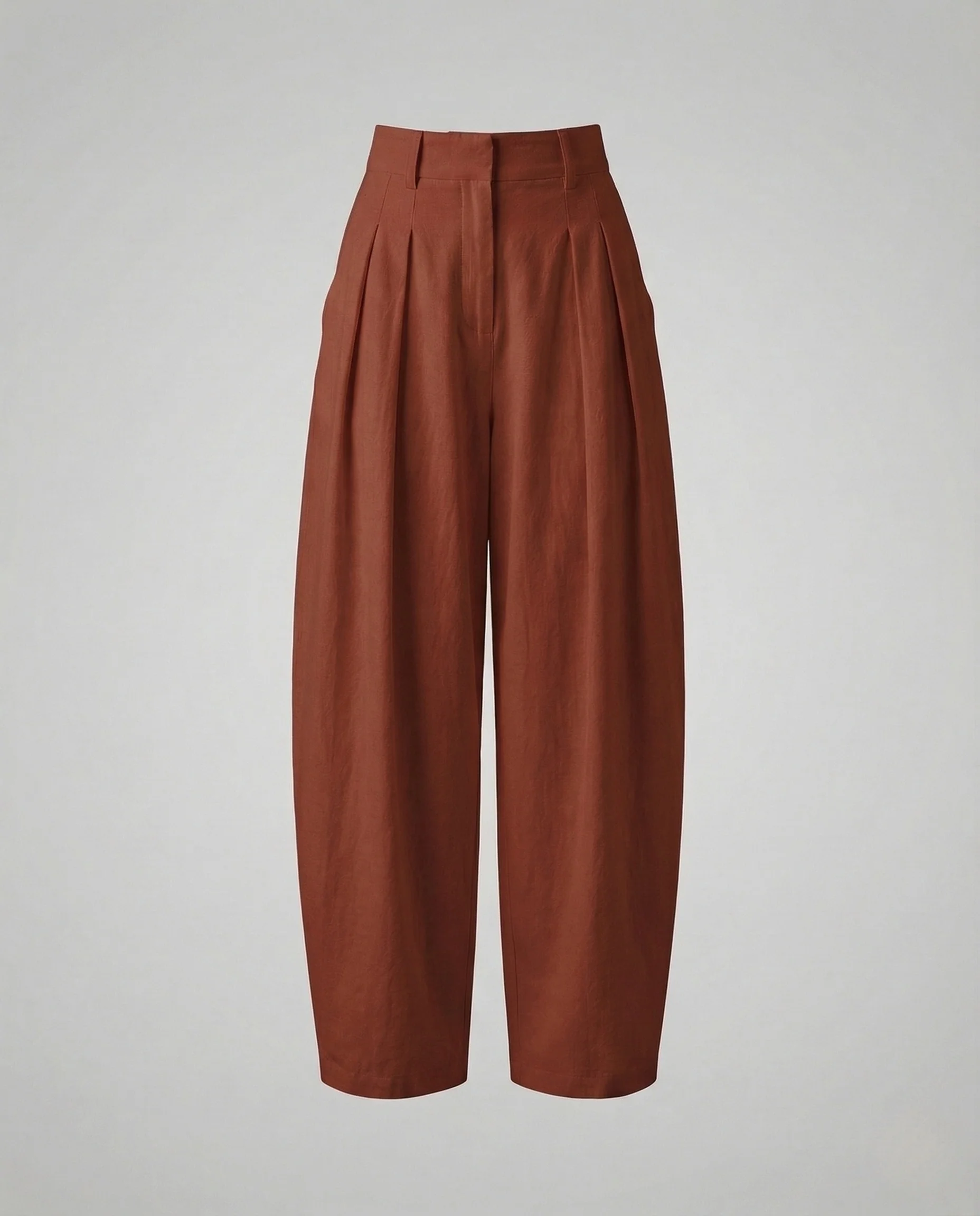 Damen Leinen Set Pullover Bundfaltenhose - Image 8