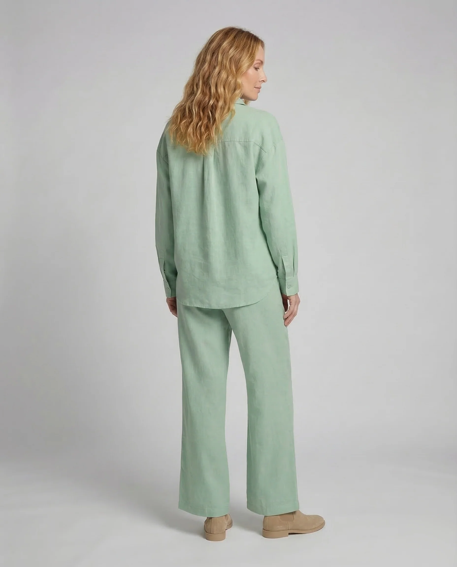 Damen Hemd- und Palazzohosen-Set - Image 3