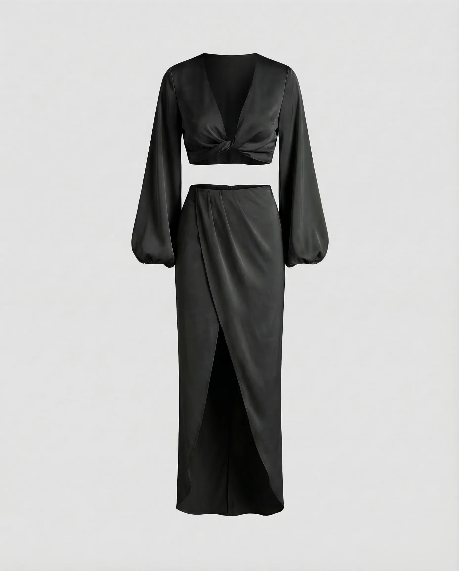 Damen Satin Crop Set - Image 4