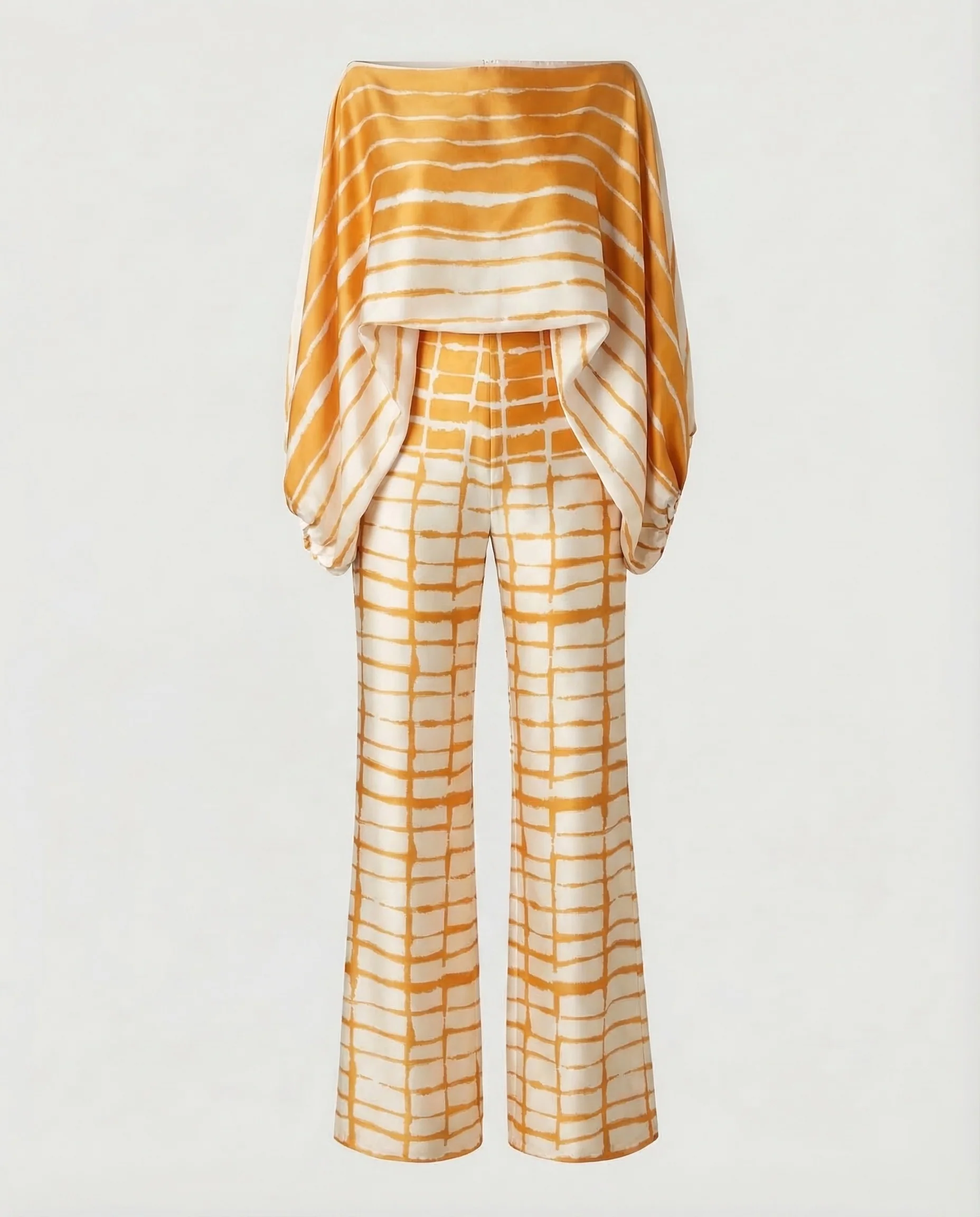 Damen Satin Set Schlaghose - Image 11