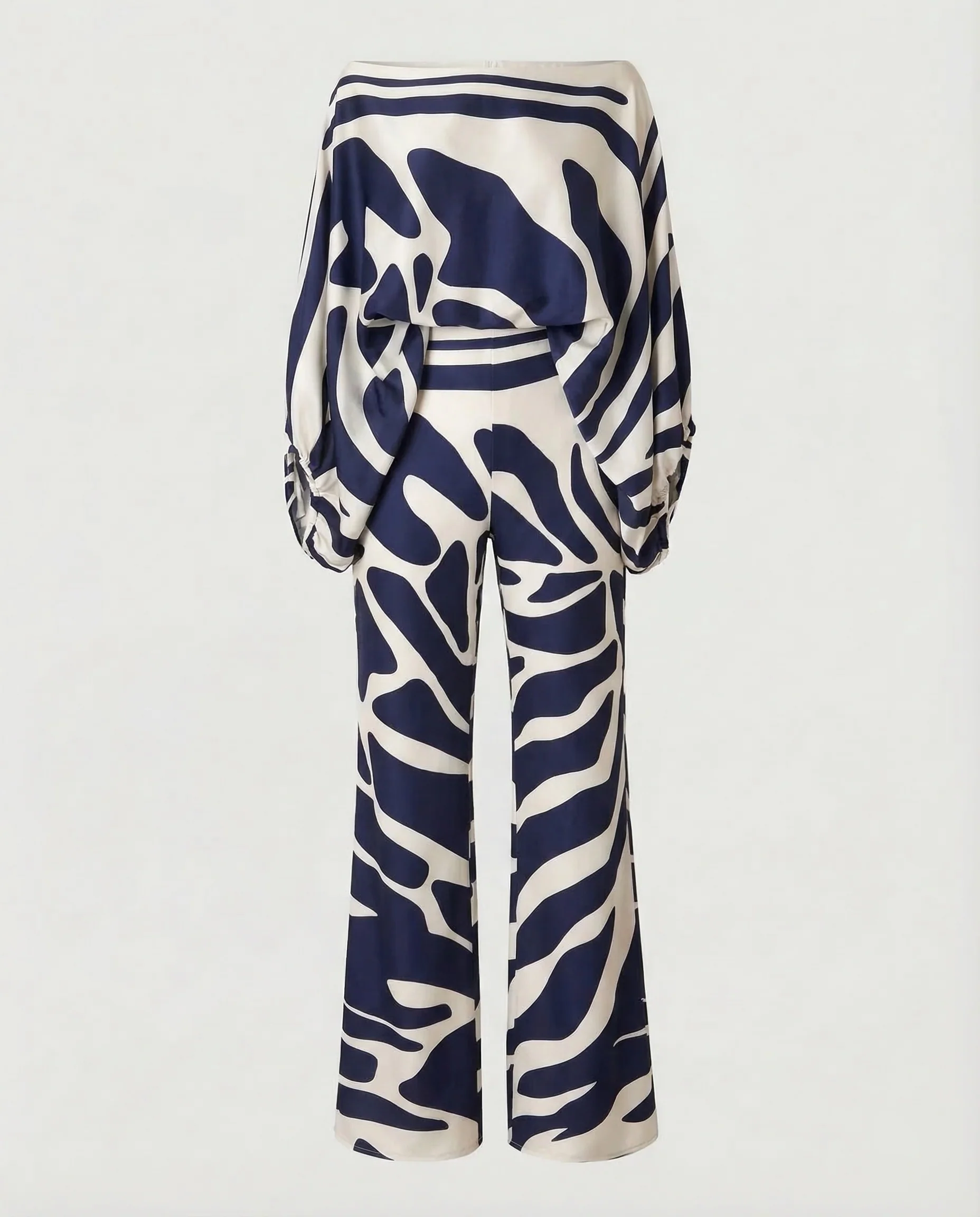 Damen Satin Set Schlaghose - Image 9