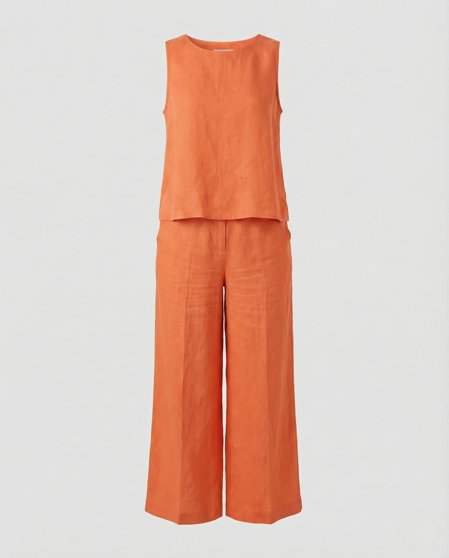 Damen Zweiteiler Set Leinen Hose - Image 6