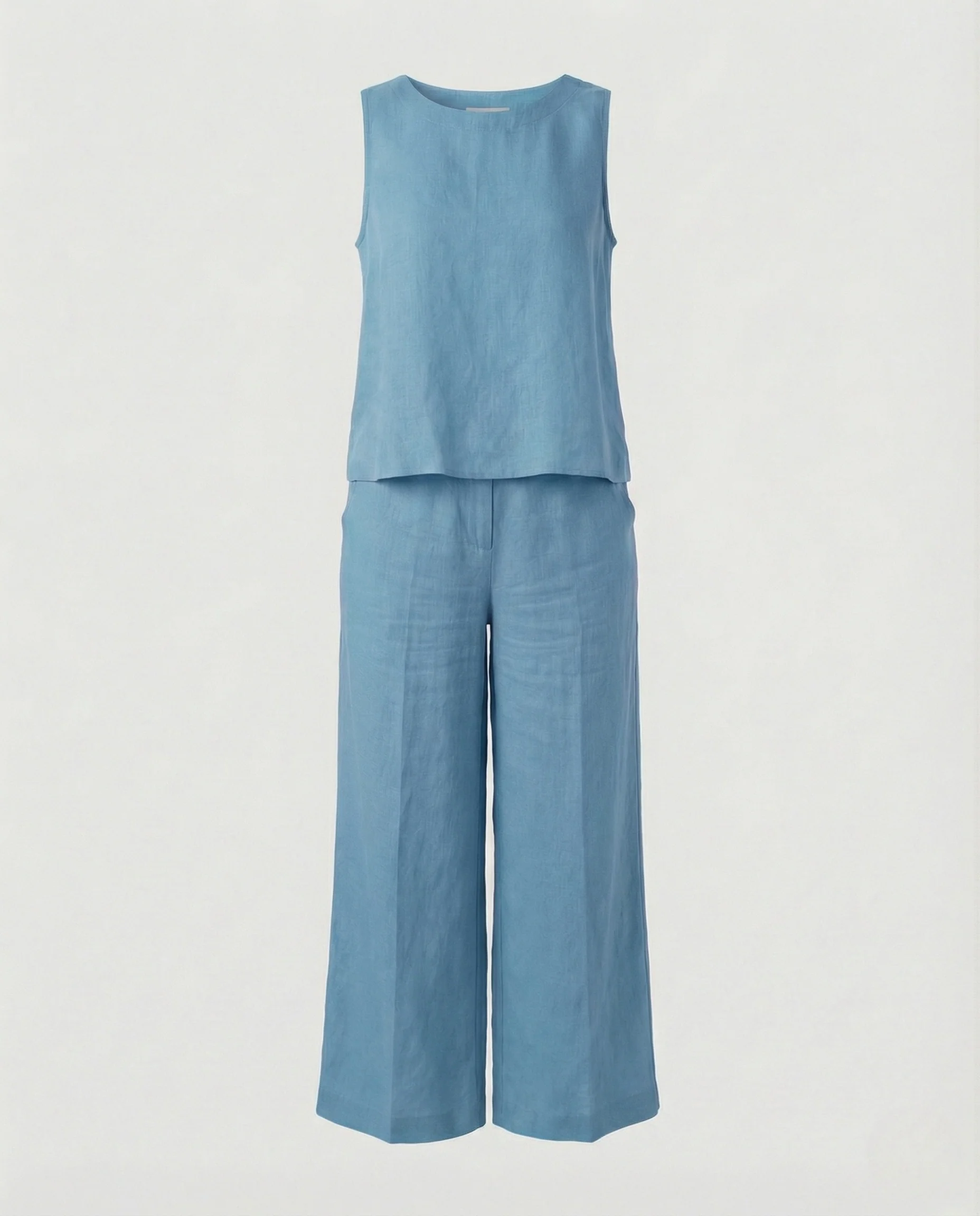 Damen Zweiteiler Set Leinen Hose - Image 7