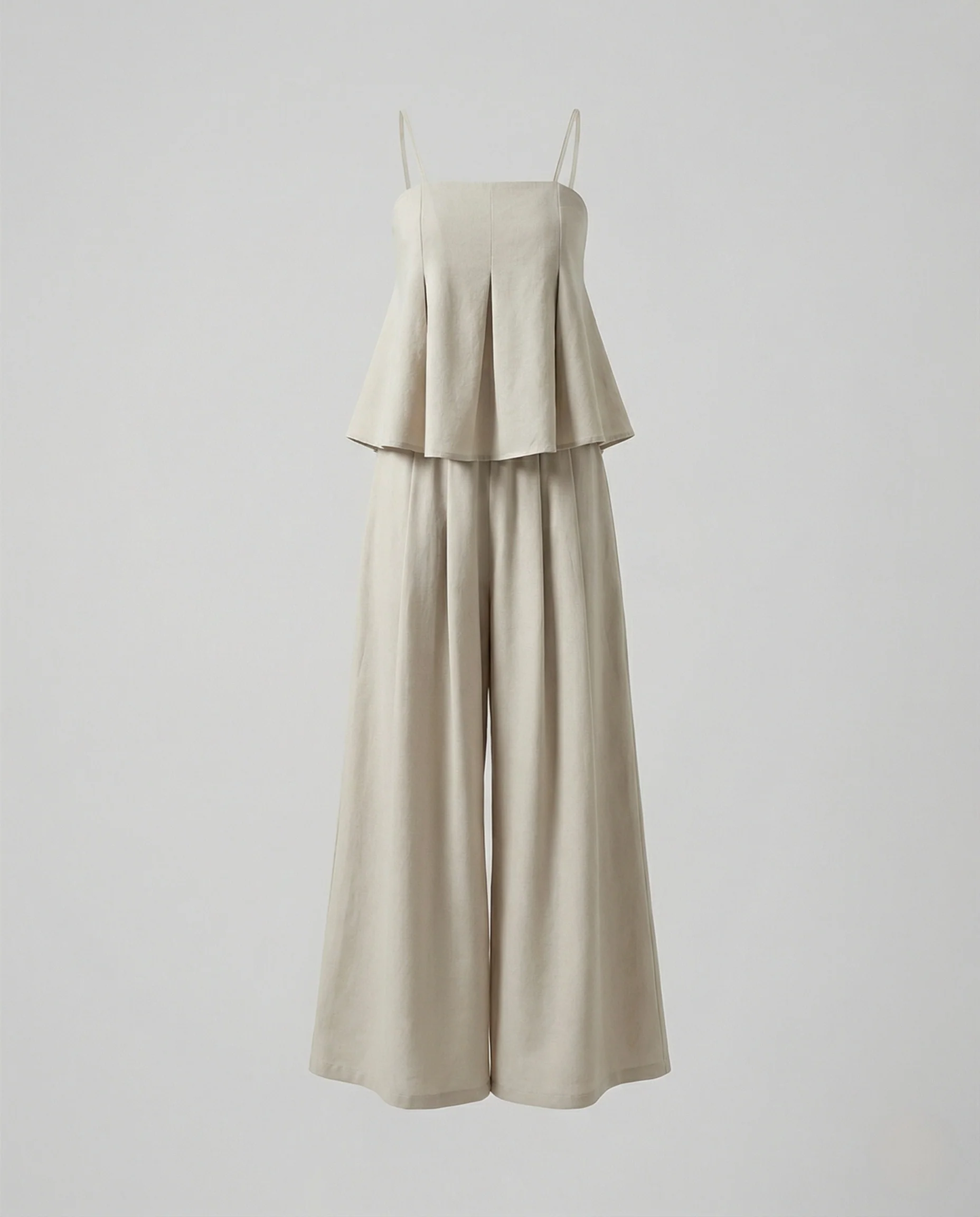 Damen Spaghettiträger Zweiteiler mit Palazzo Hose - Image 3