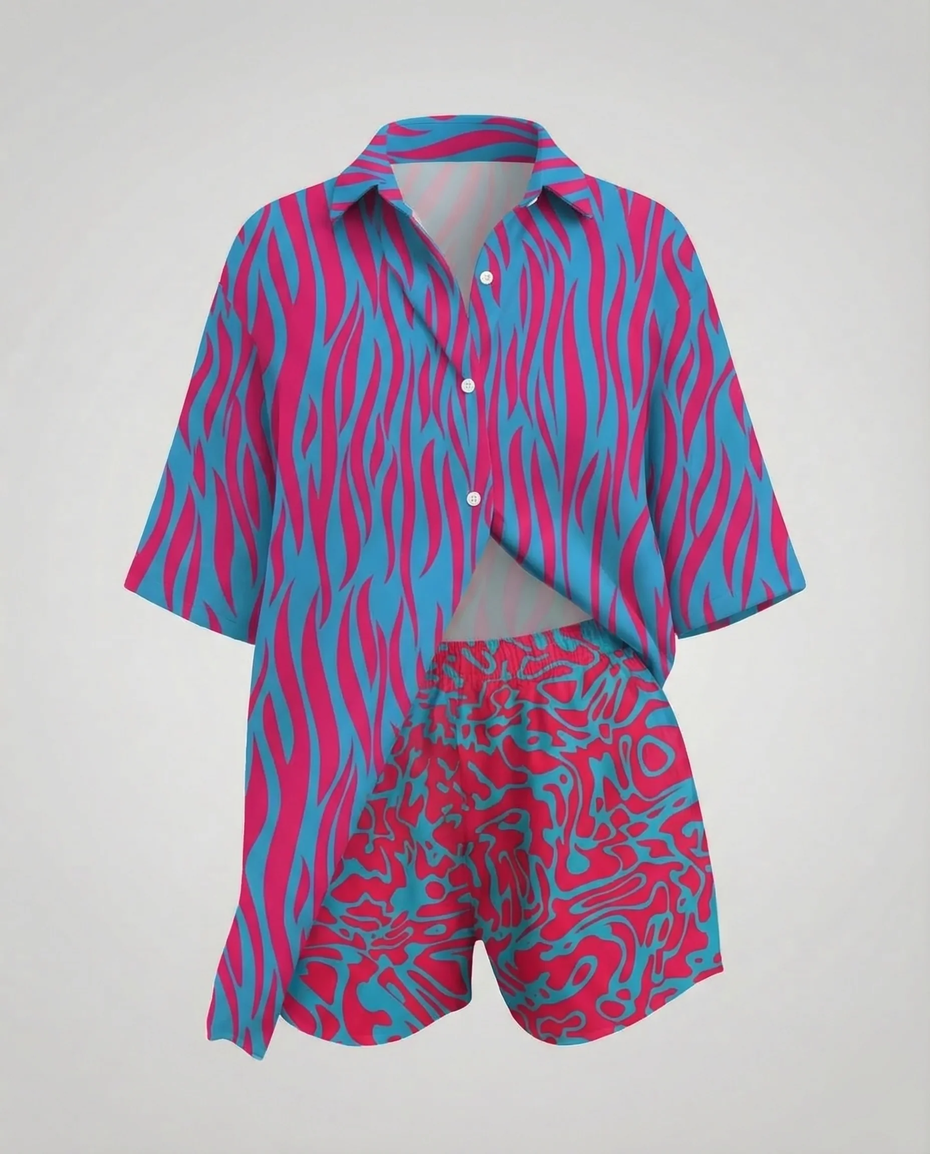 Damen Viskose-Mix Urlaubs-Set Shorts - Image 7