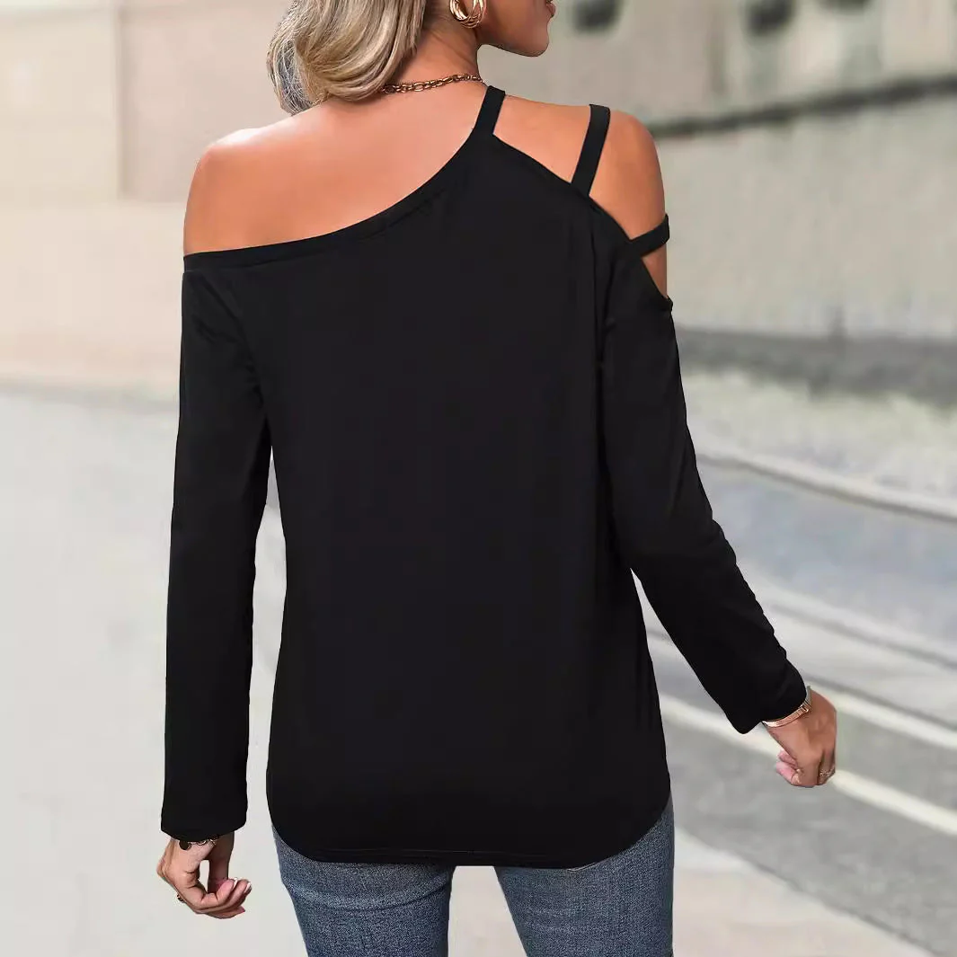 Damen Oberteil mit Asymmetrischem Cut-Out und Modischen Trägerdetails Heidi-Mode - Image 2