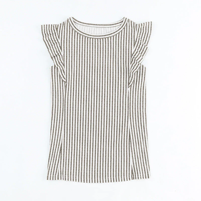Damen Oberteil mit Rüschendetails und Gestreiftem Muster Heidi-Mode - Image 4