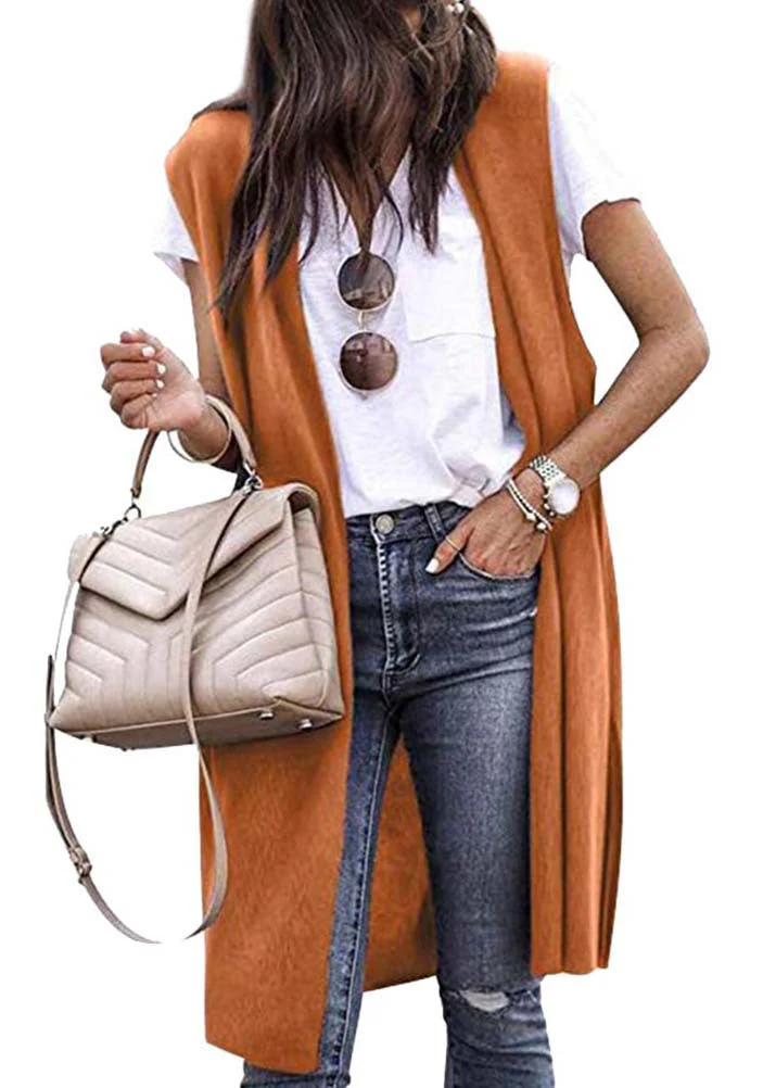 Damen Offene Strickjacke mit Lässigem Schnitt und Langen Seitenpartien Heidi-Mode - Image 10