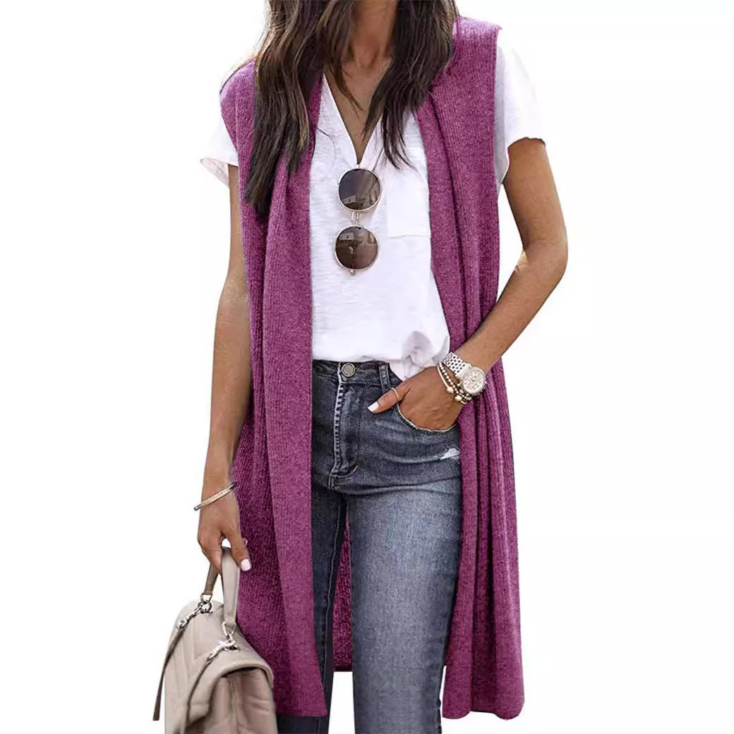 Damen Offene Strickjacke mit Lässigem Schnitt und Langen Seitenpartien Heidi-Mode - Image 3