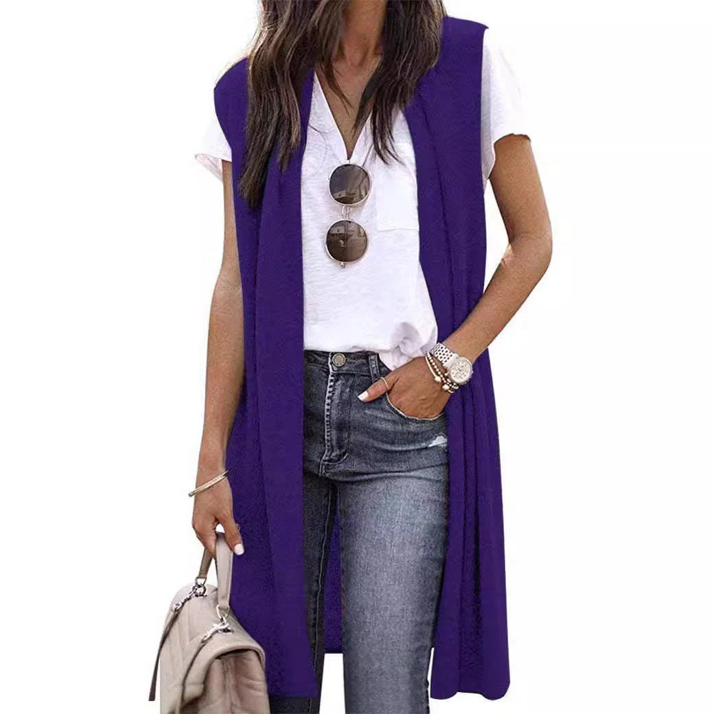 Damen Offene Strickjacke mit Lässigem Schnitt und Langen Seitenpartien Heidi-Mode - Image 5
