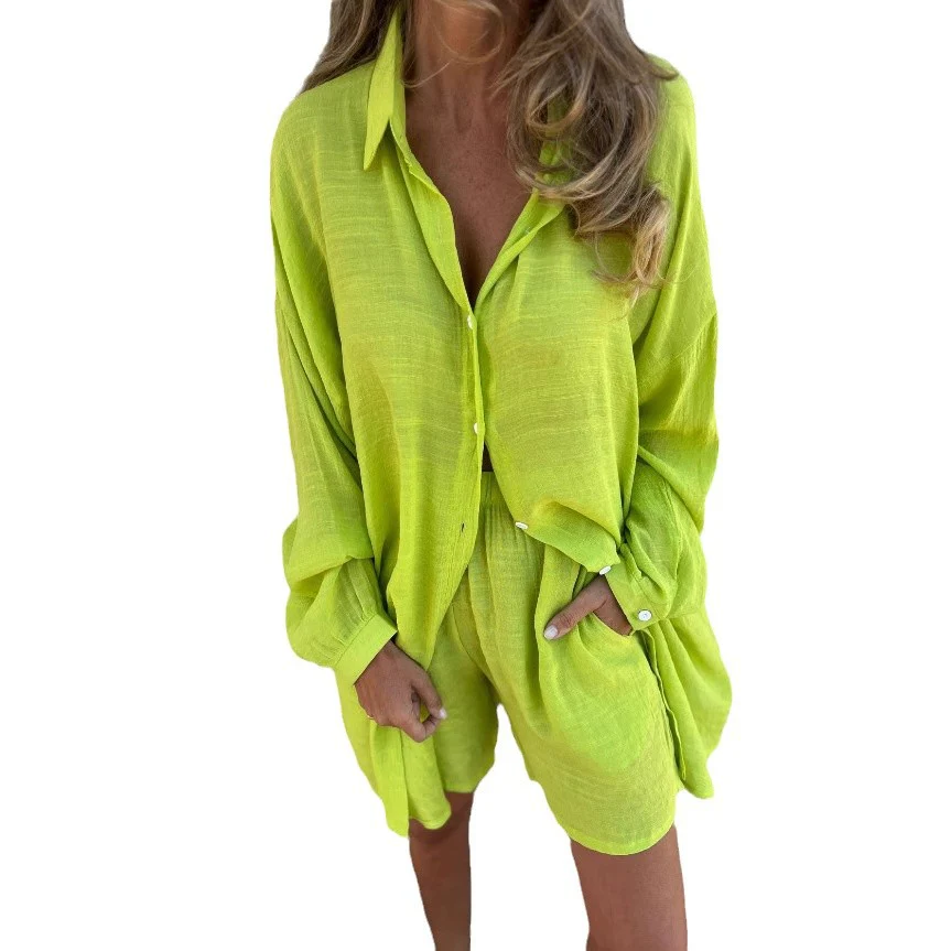 Damen Oversize Hemdkleid mit Knopfverschluss und Rollkragen Heidi-Mode - Image 8