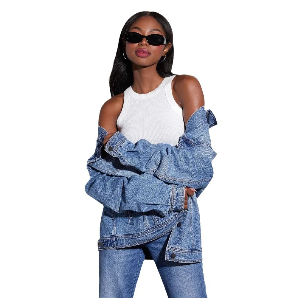 Damen Oversized Denimjacke mit modernen Details Heidi-Mode - Image 5