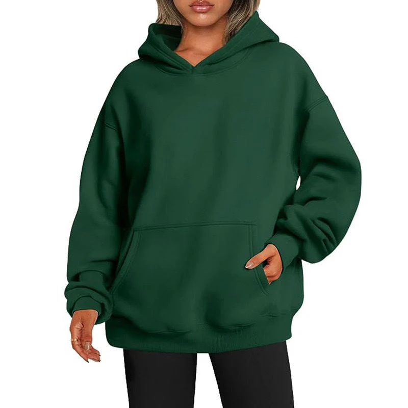 Damen Oversized Kapuzenpullover Aus Weichem Baumwollmix mit Praktischen Taschen Heidi-Mode - Image 15