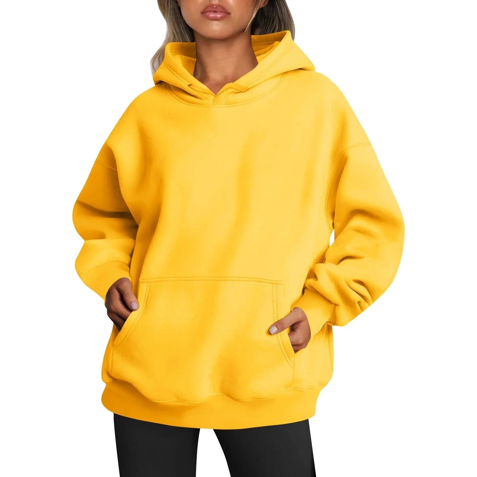 Damen Oversized Kapuzenpullover Aus Weichem Baumwollmix mit Praktischen Taschen Heidi-Mode - Image 20