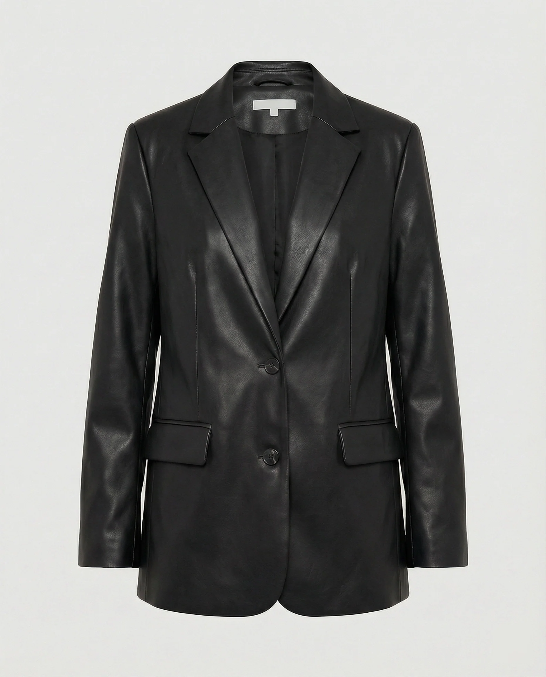Damen Oversized Kunstleder Blazer im Trend-Look - Image 8