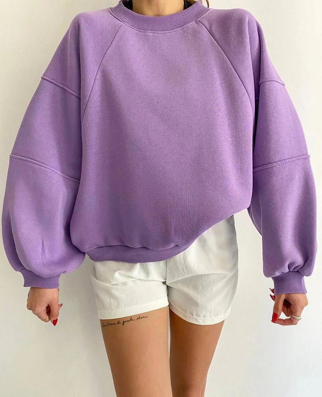 Damen Oversized Sweatshirt mit Voluminösen Ärmeln Heidi-Mode - Image 11