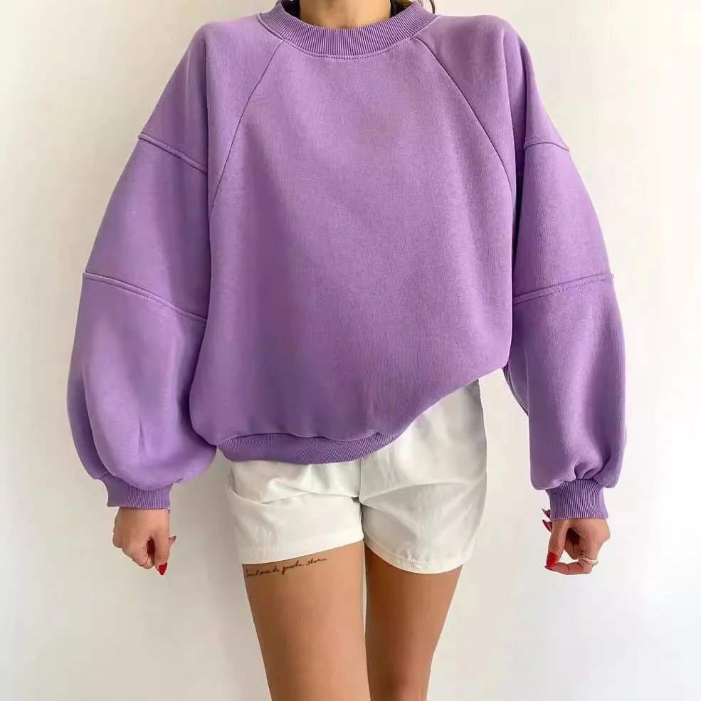 Damen Oversized Sweatshirt mit Voluminösen Ärmeln Heidi-Mode - Image 2