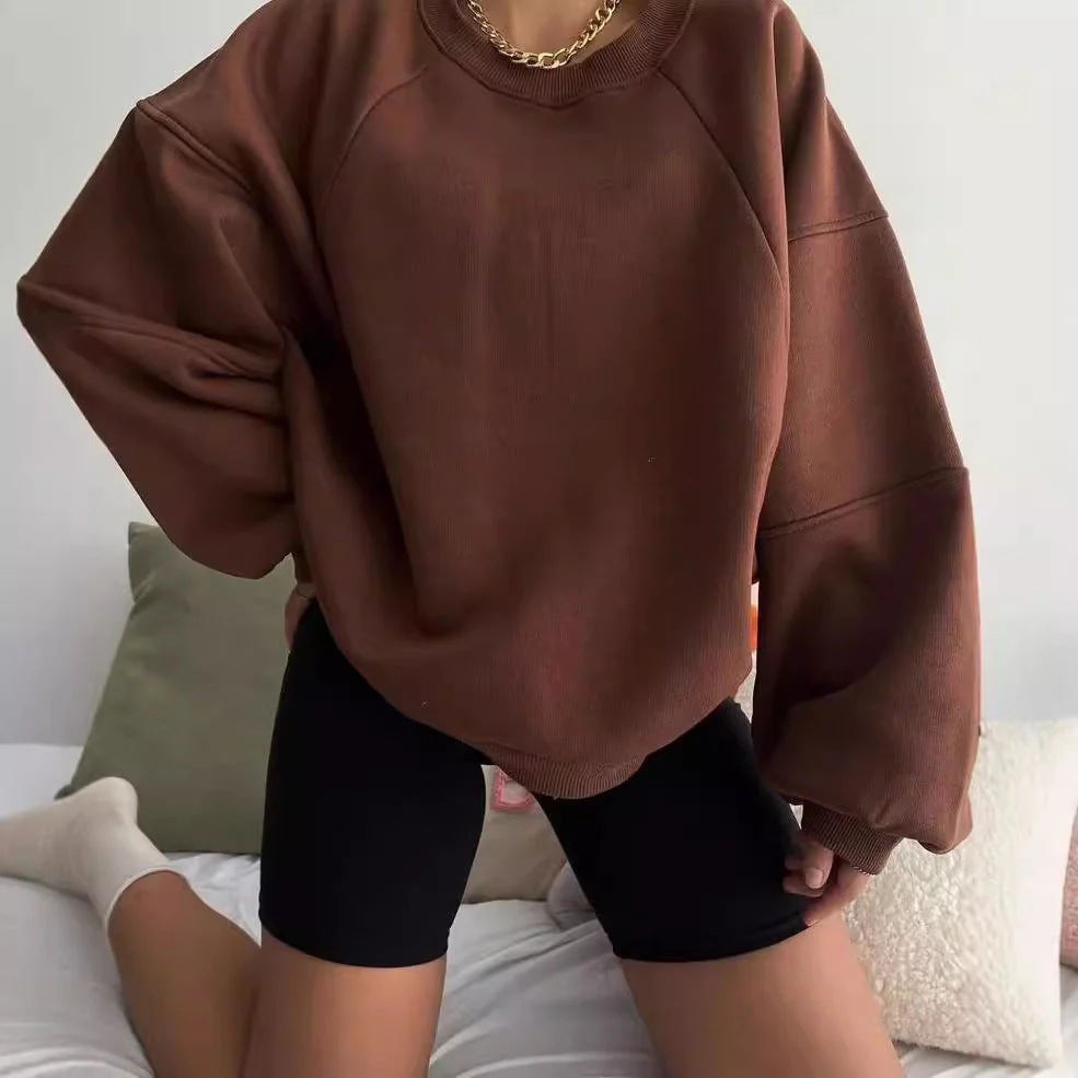 Damen Oversized Sweatshirt mit Voluminösen Ärmeln Heidi-Mode - Image 4