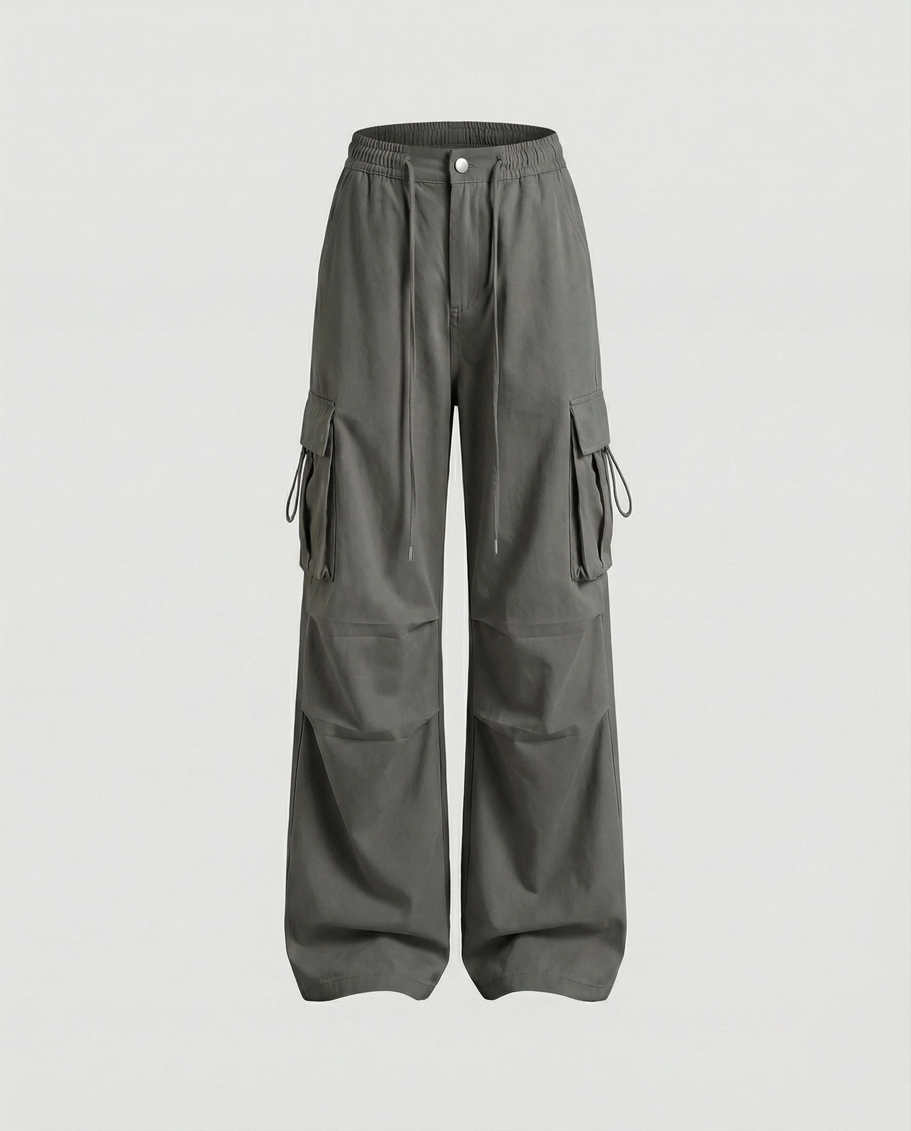 Damen Paperbag-Cargohose mit hohem Bund seitlicher Raffung und verstellbarem Saum Heidi-Mode - Image 7
