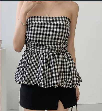 Damen Peplum-Top mit Schulterfreier Schnittführung Heidi-Mode - Image 6