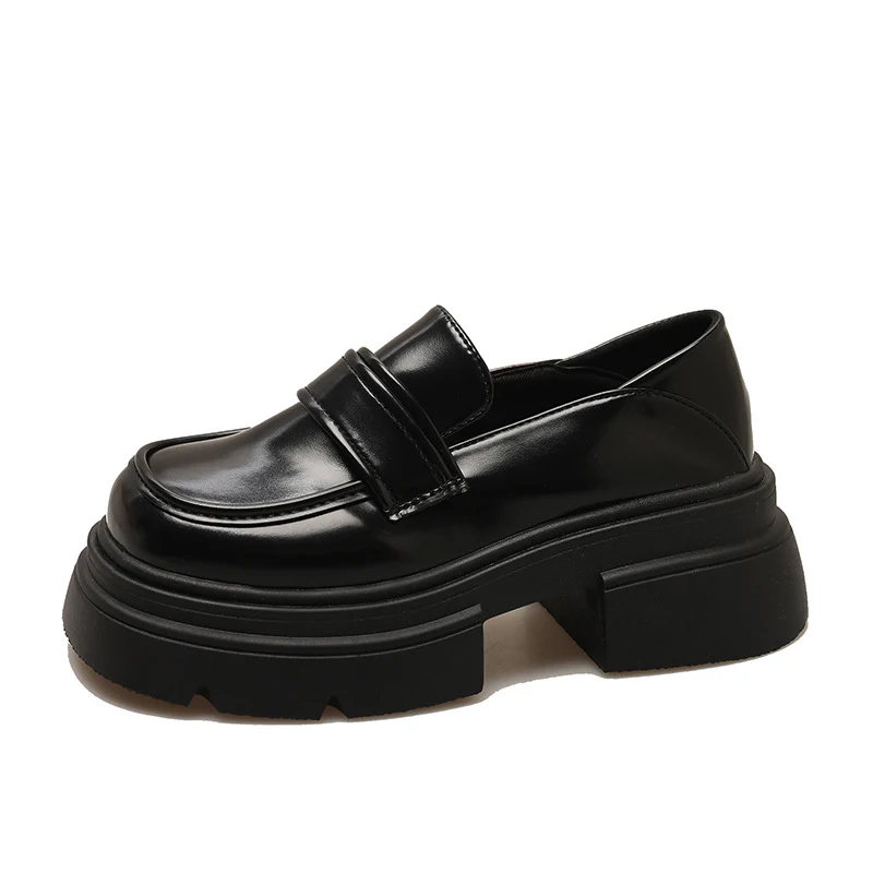 Damen Plateau-Lederschuhe mit modischem Detail und robuster Sohle Heidi Mode - Image 5