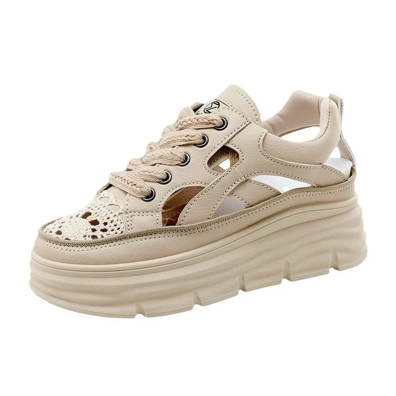 Damen Plateau-Sneaker mit atmungsaktivem Mesh-Obermaterial und modernem Design Heidi Mode - Image 5